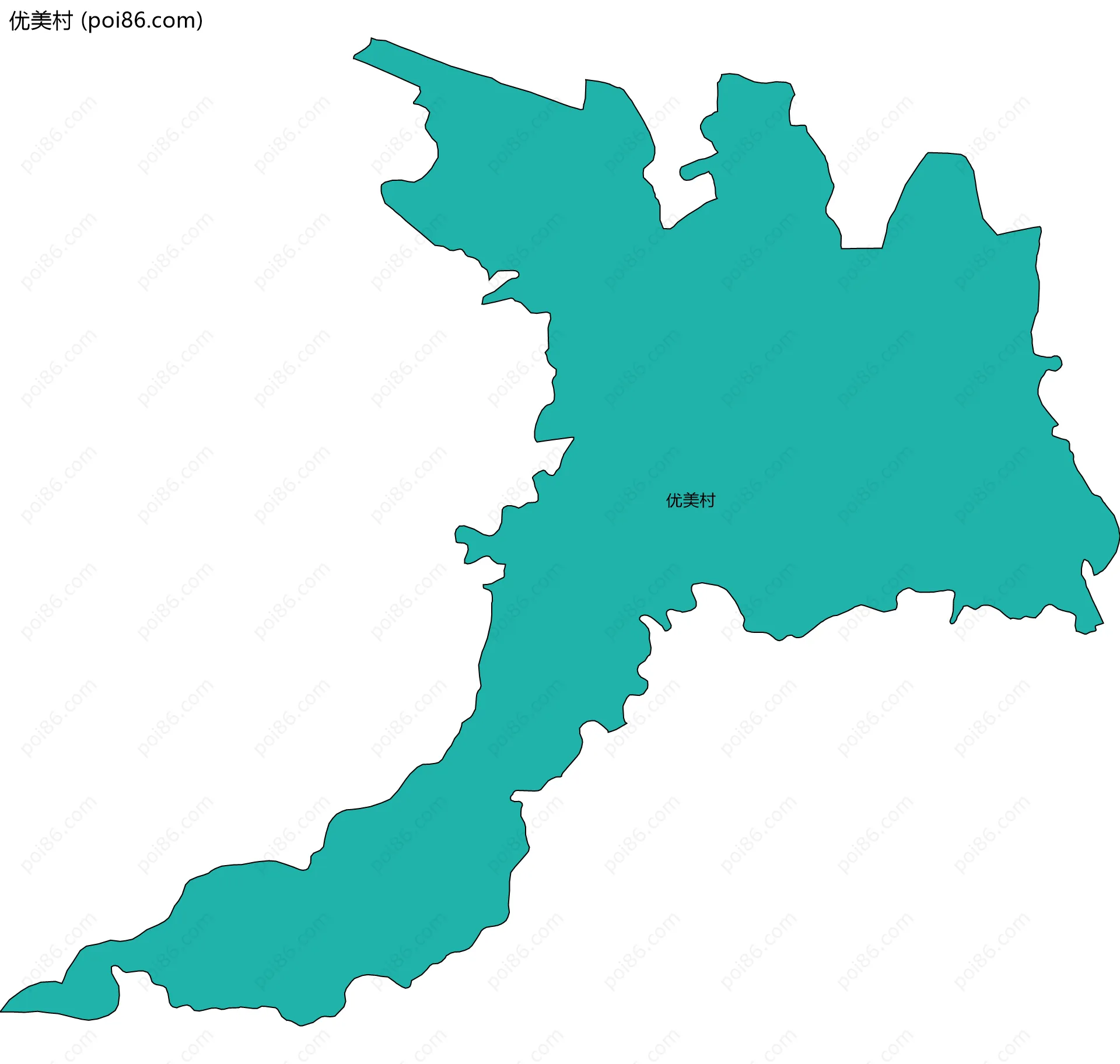 优美村边界地图