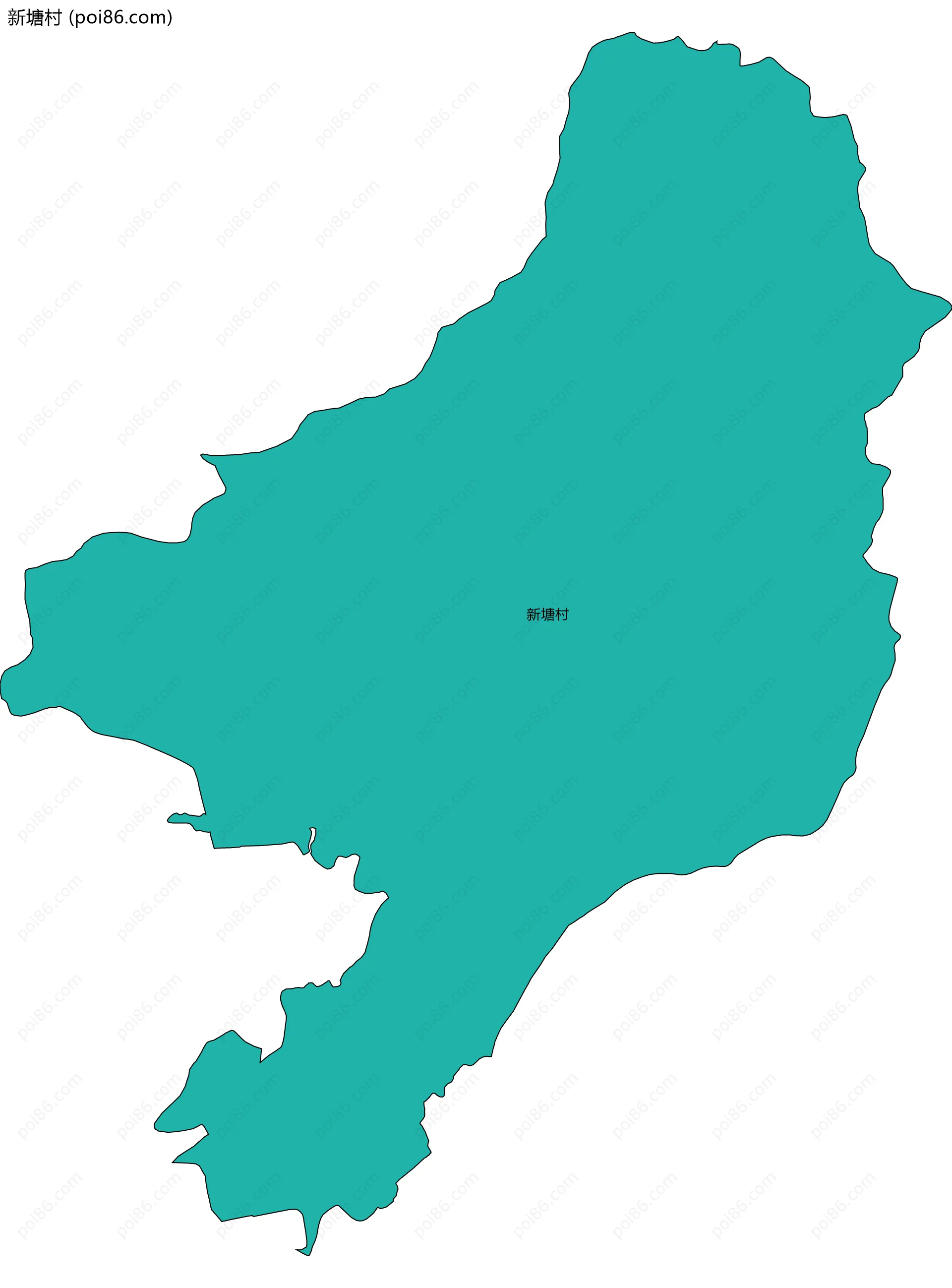 新塘村边界地图