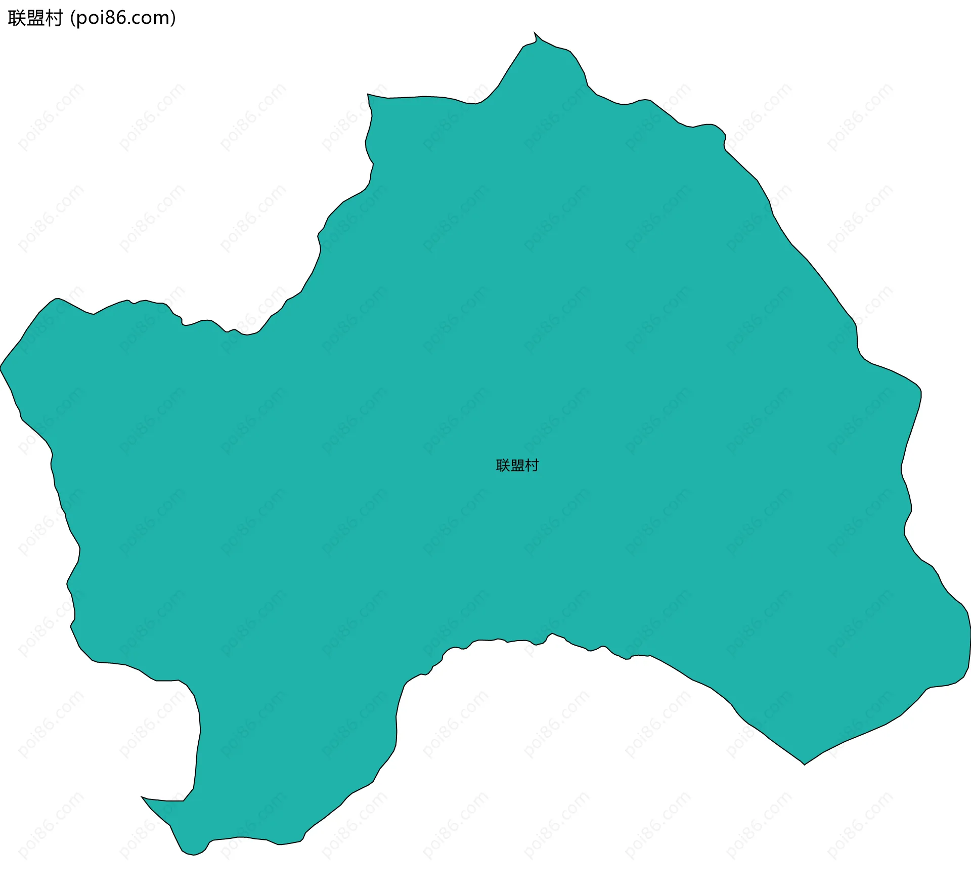 联盟村边界地图