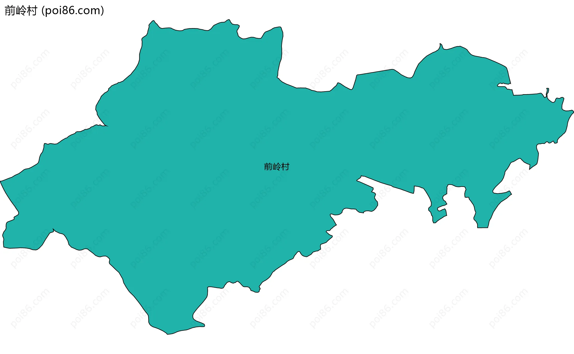前岭村边界地图