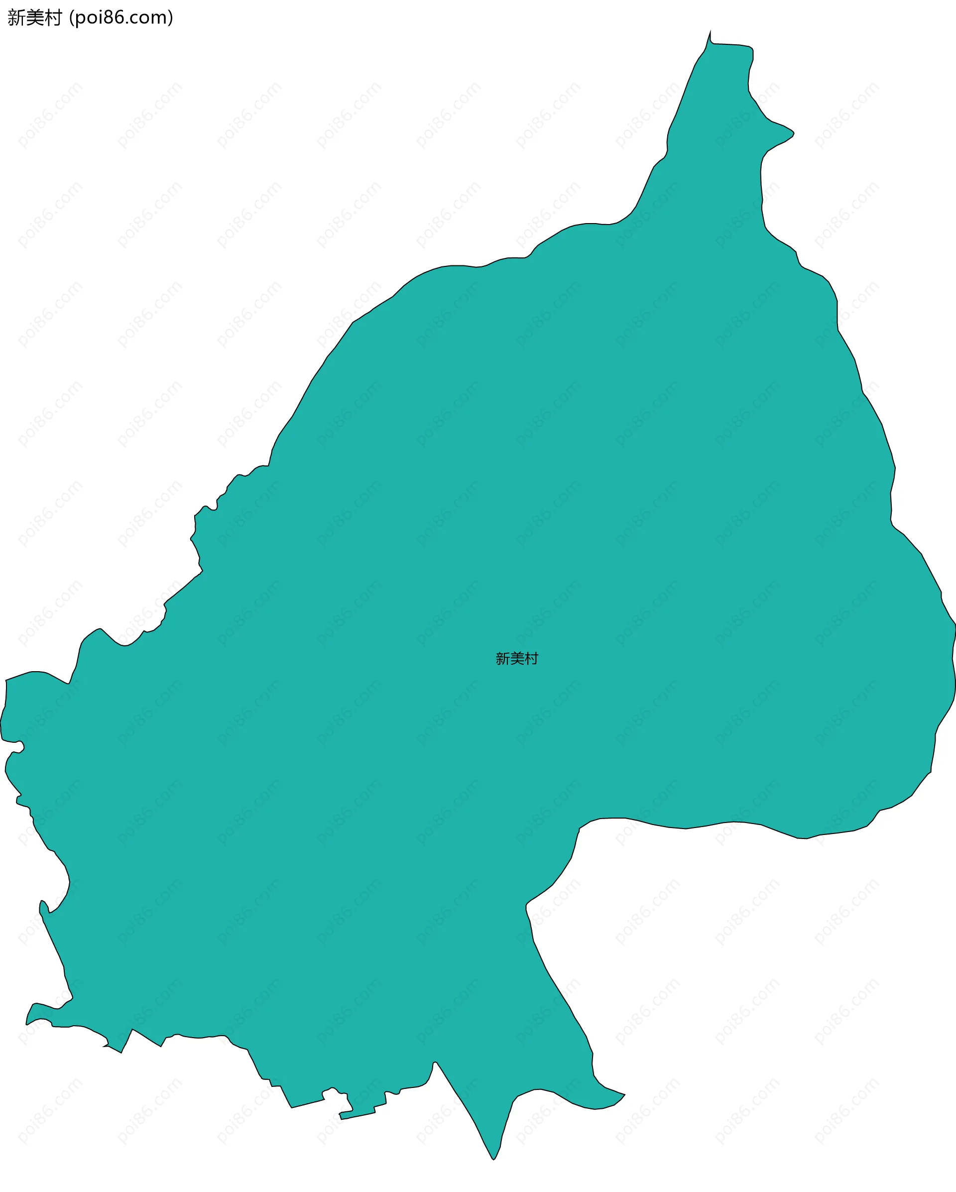 新美村边界地图