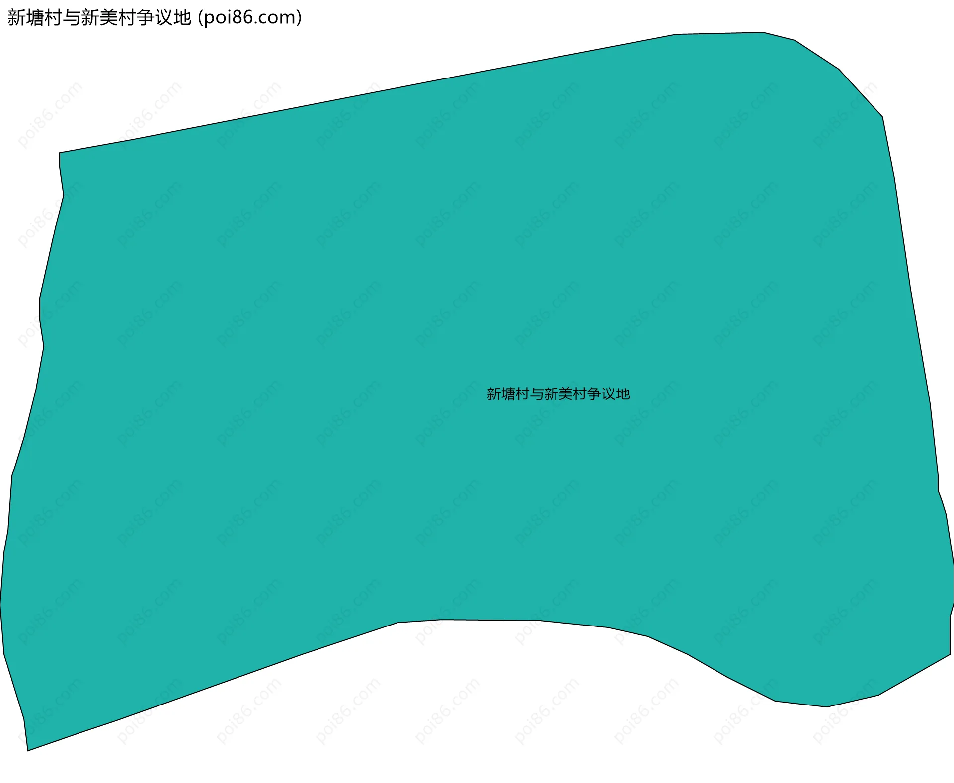 新塘村与新美村争议地边界地图