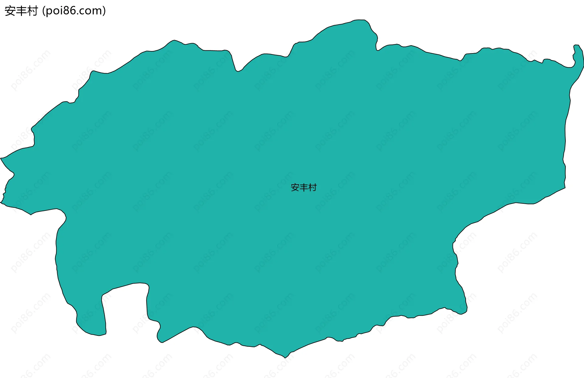 安丰村边界地图
