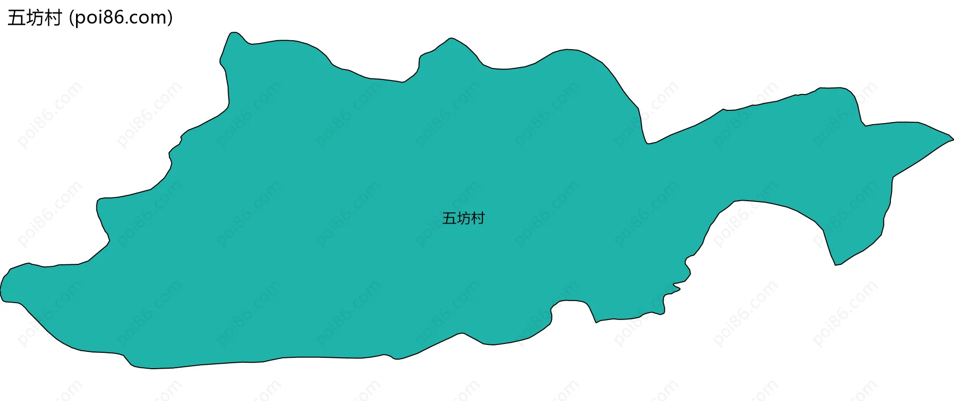 五坊村边界地图