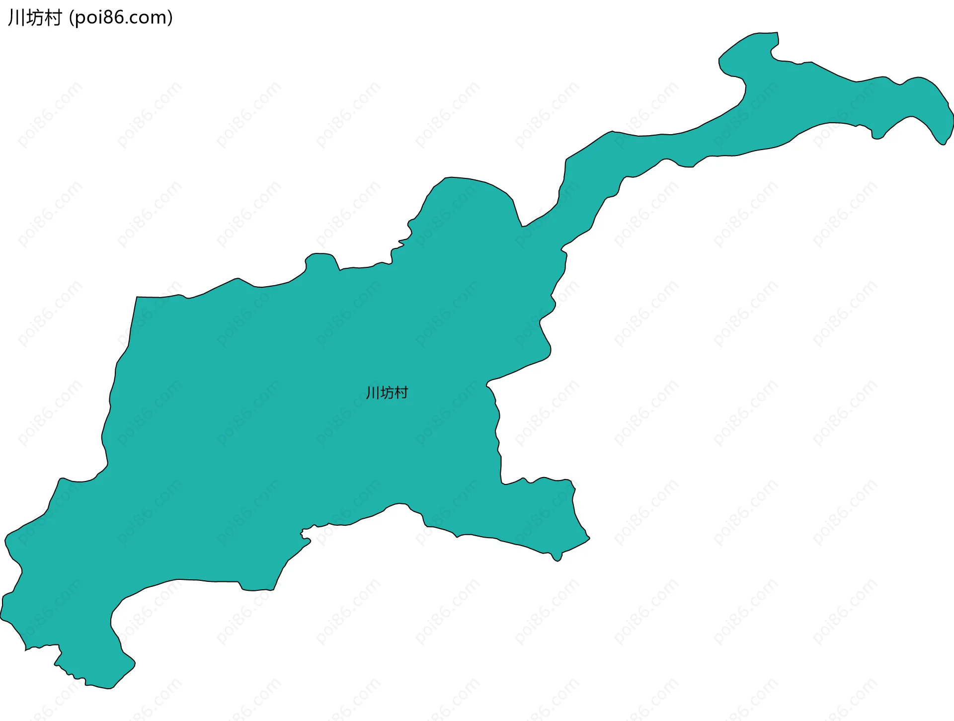 川坊村边界地图