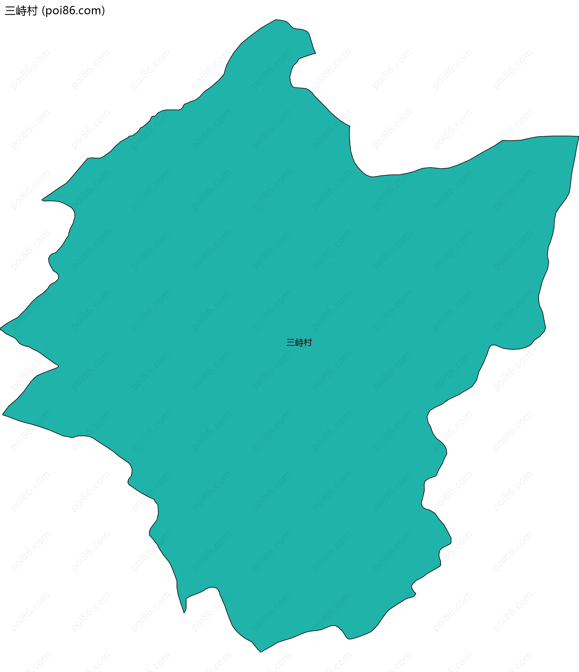 三峙村边界地图