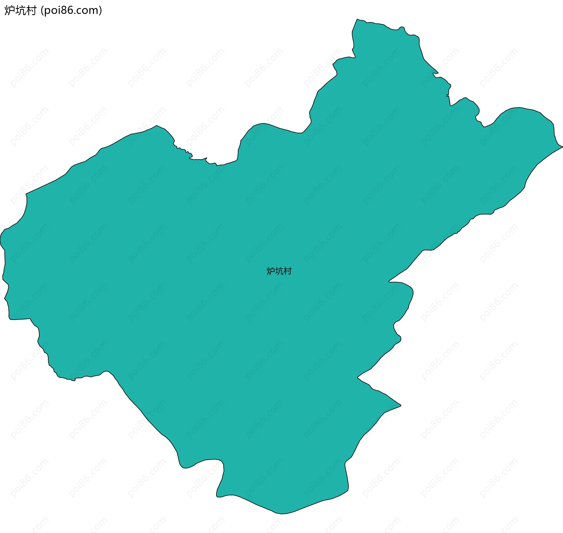 炉坑村边界地图
