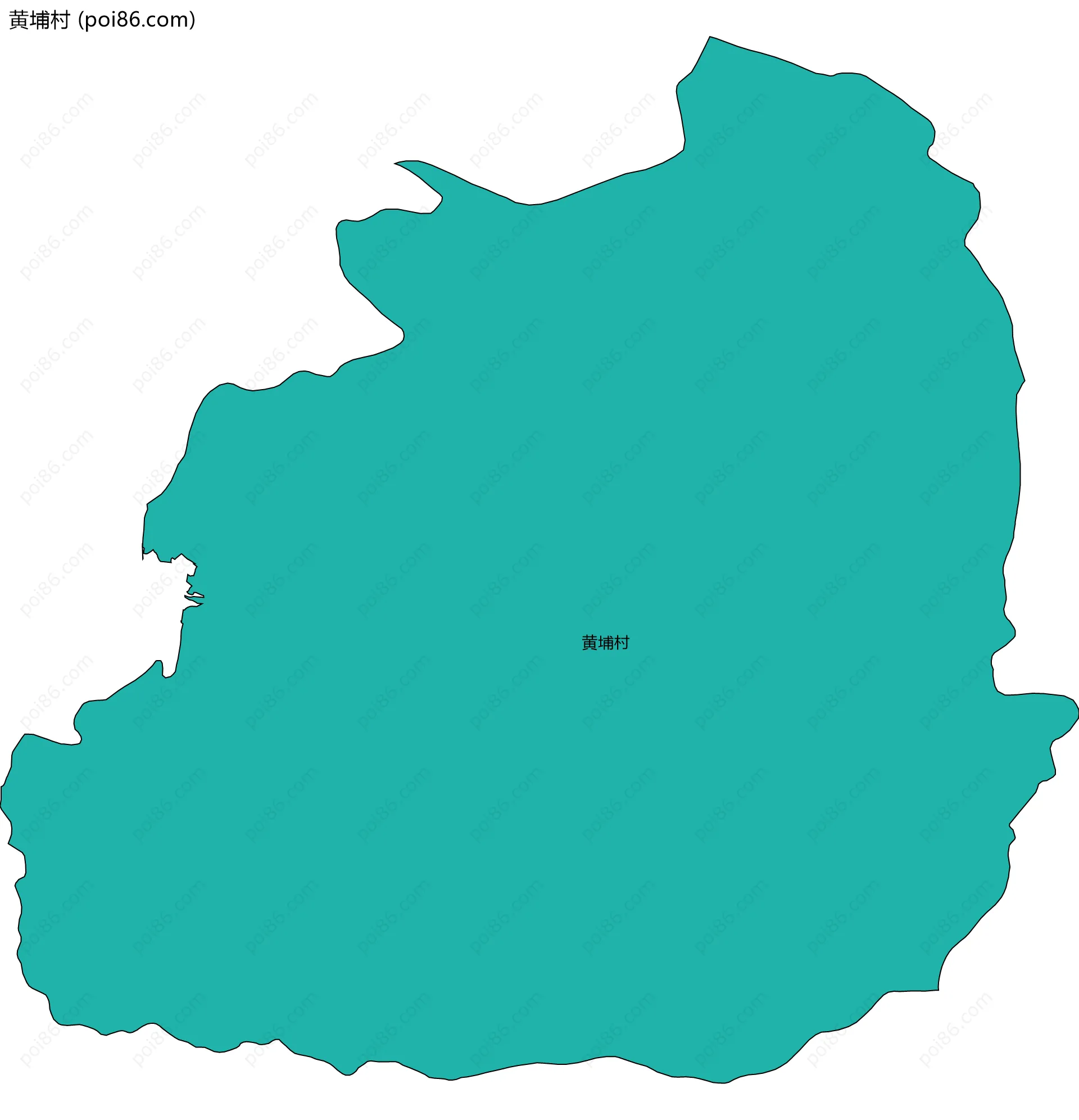 黄埔村边界地图