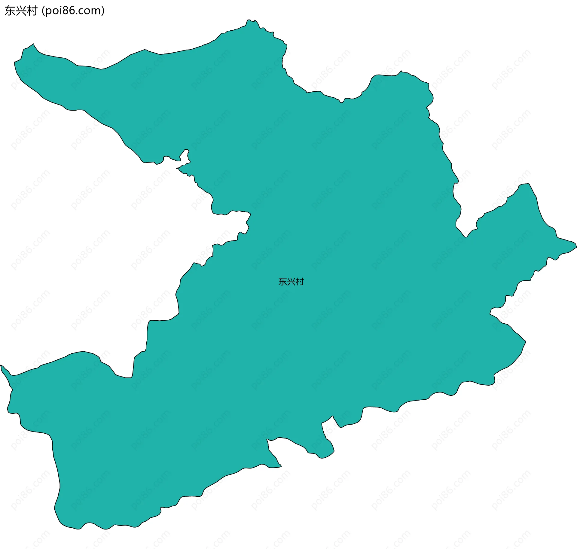 东兴村边界地图