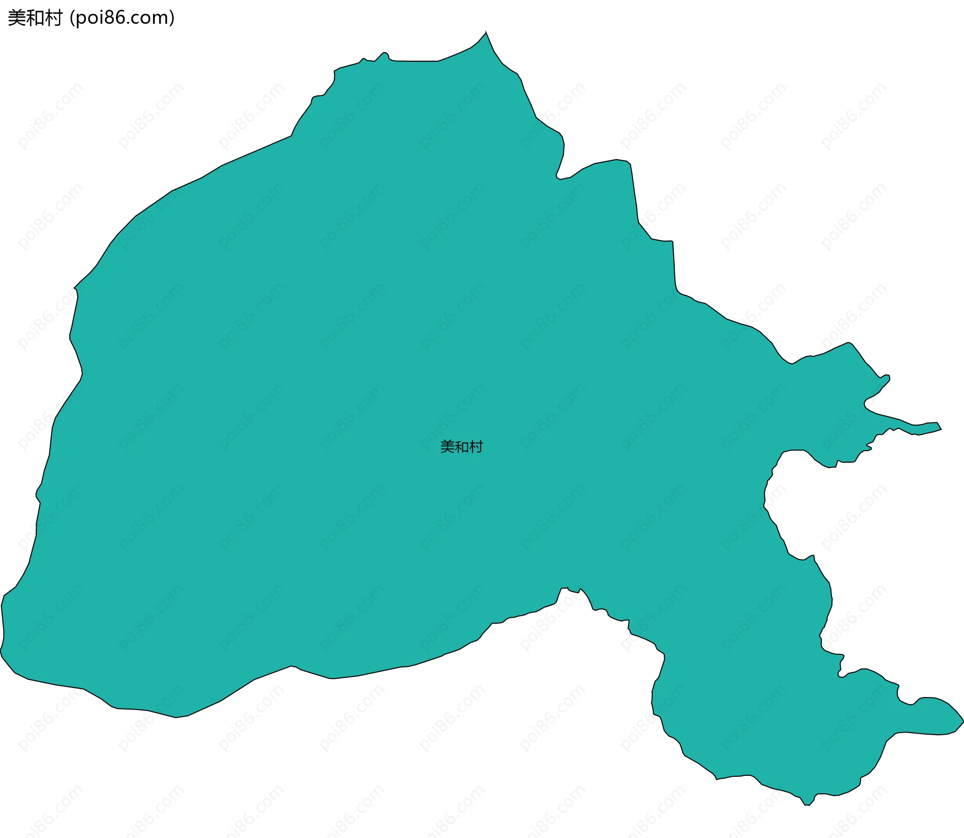 美和村边界地图