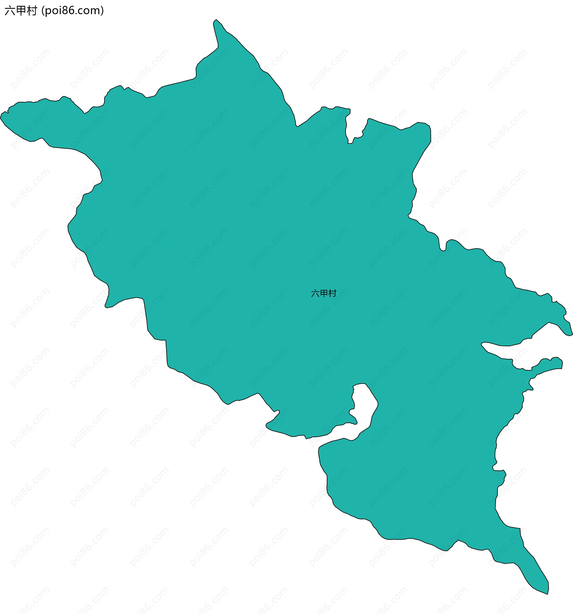 六甲村边界地图