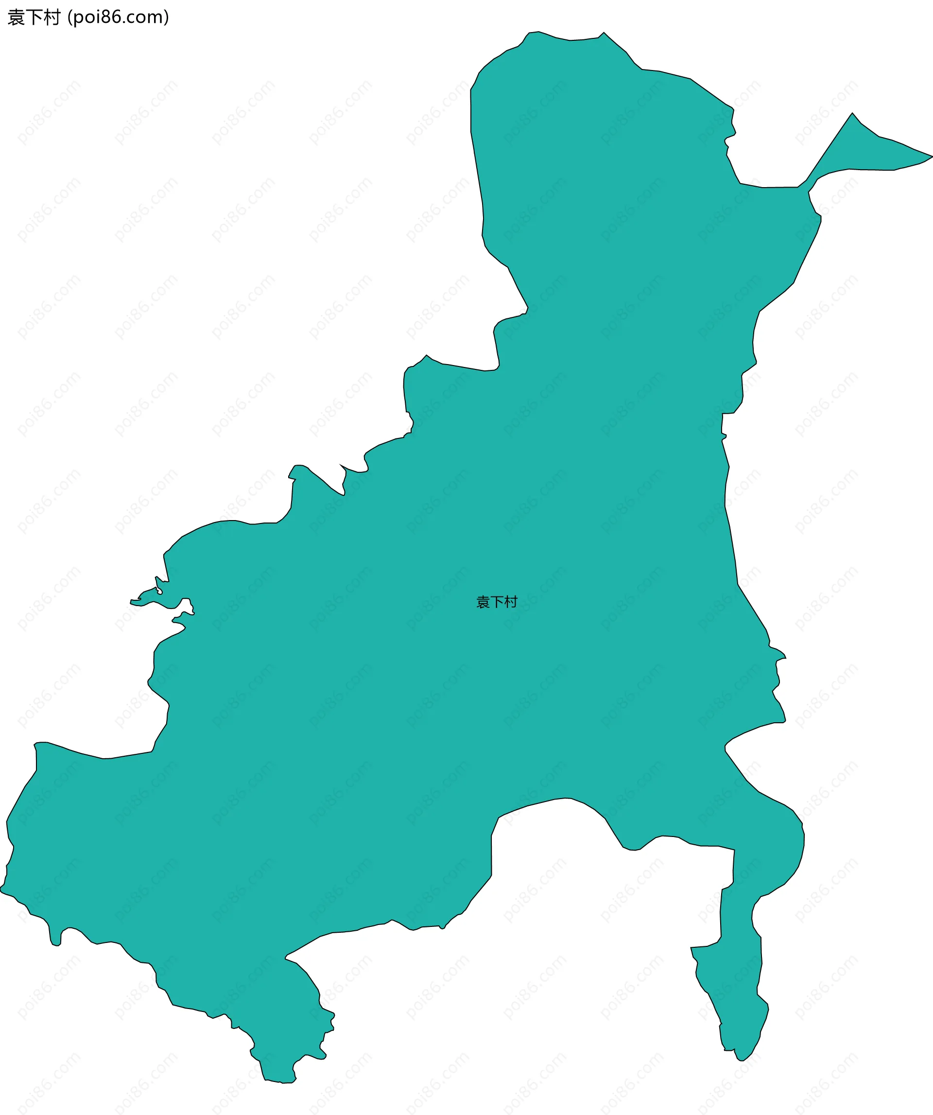 袁下村边界地图