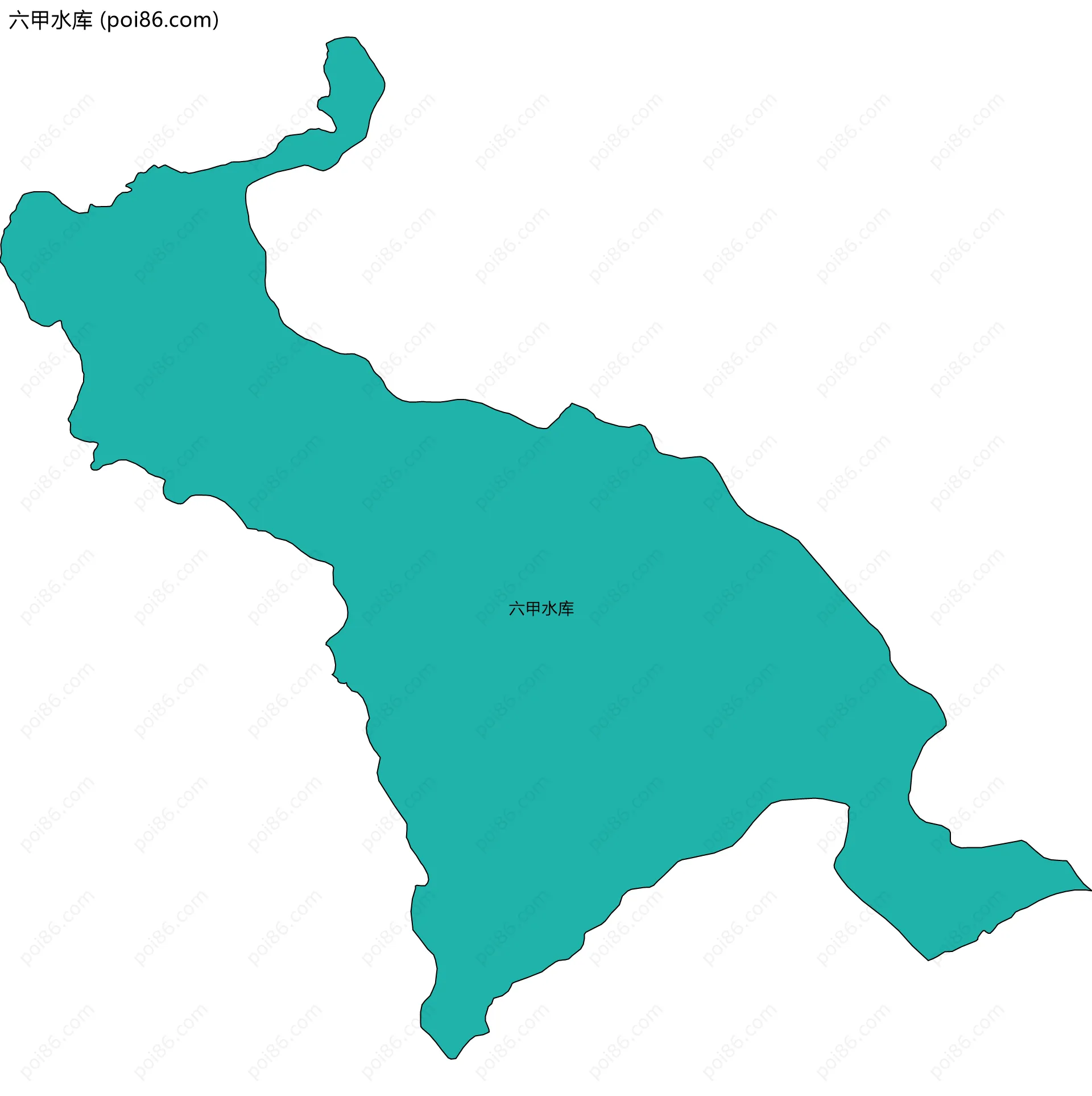 六甲水库边界地图