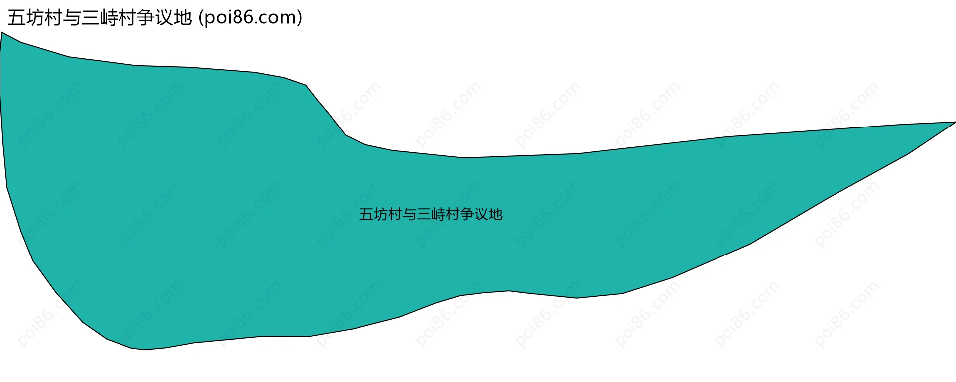 五坊村与三峙村争议地边界地图