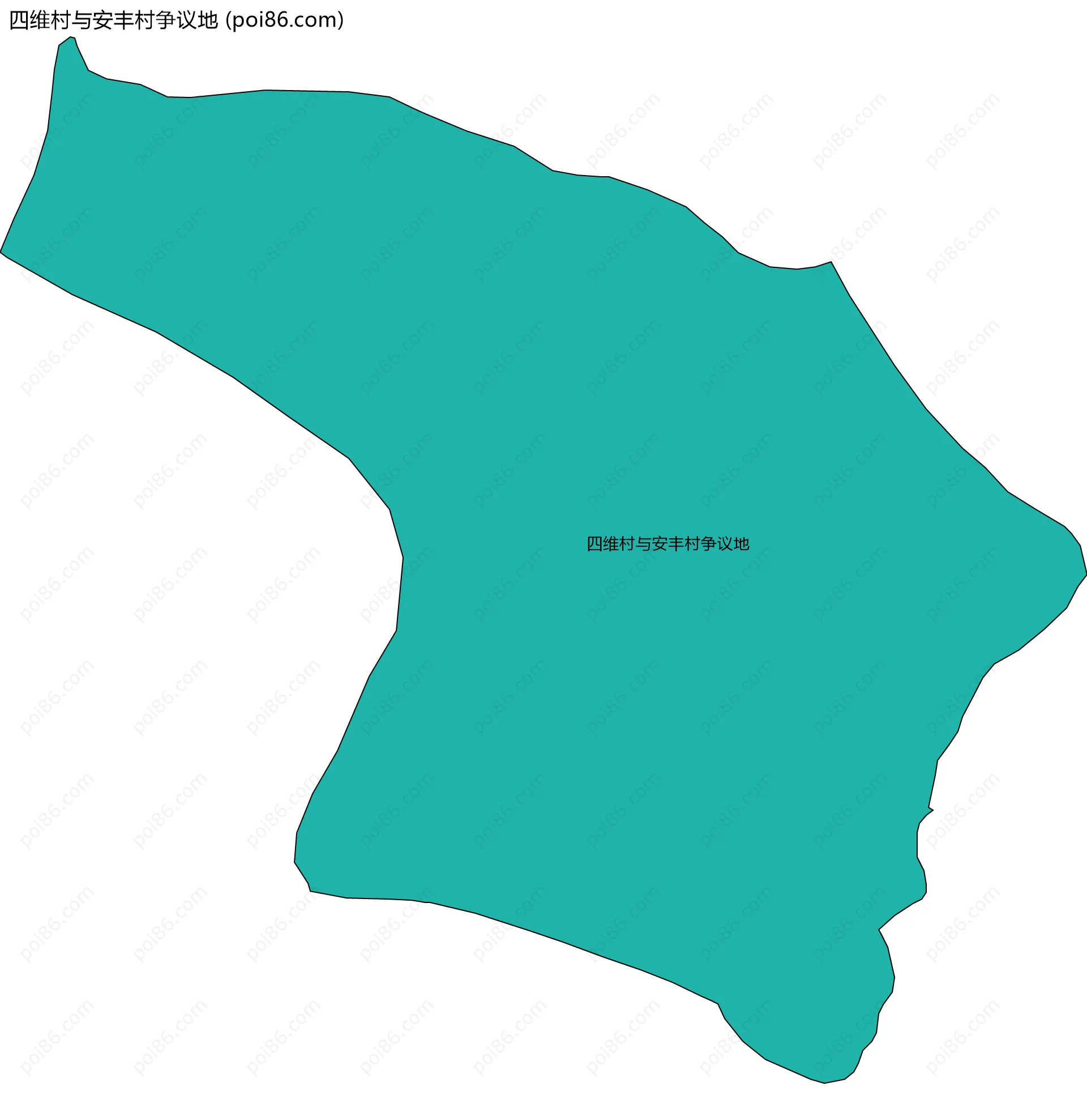 四维村与安丰村争议地边界地图