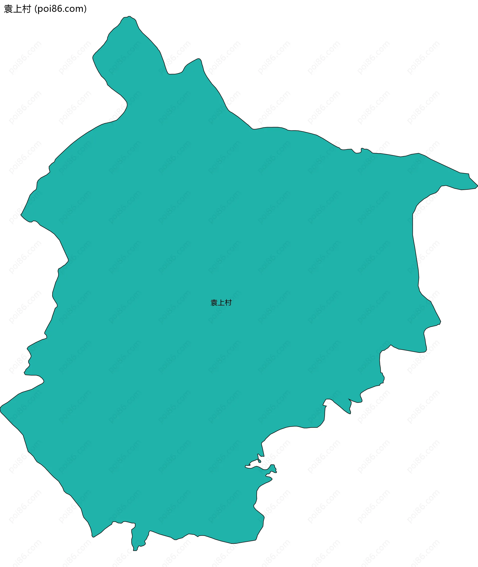 袁上村边界地图