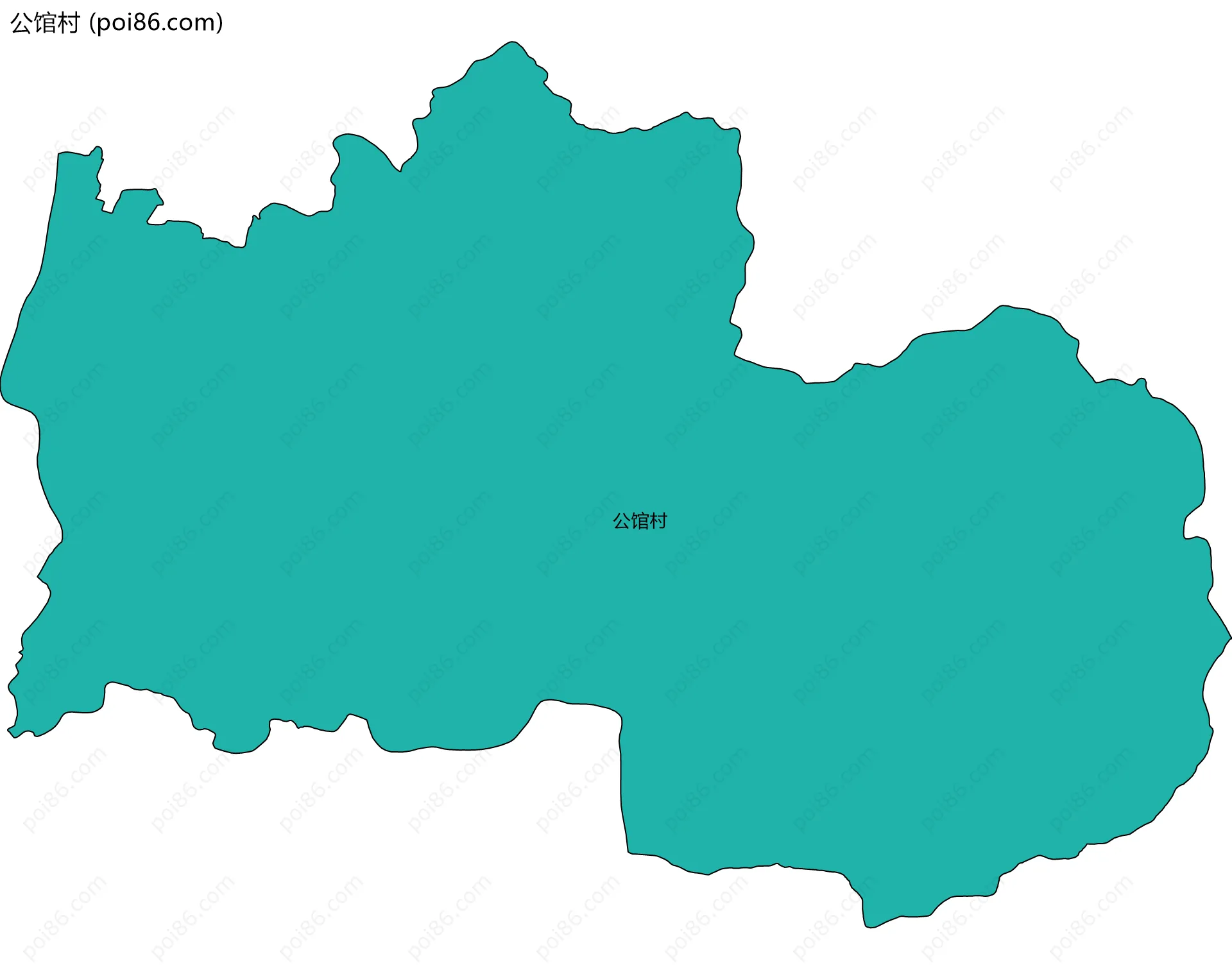 公馆村边界地图