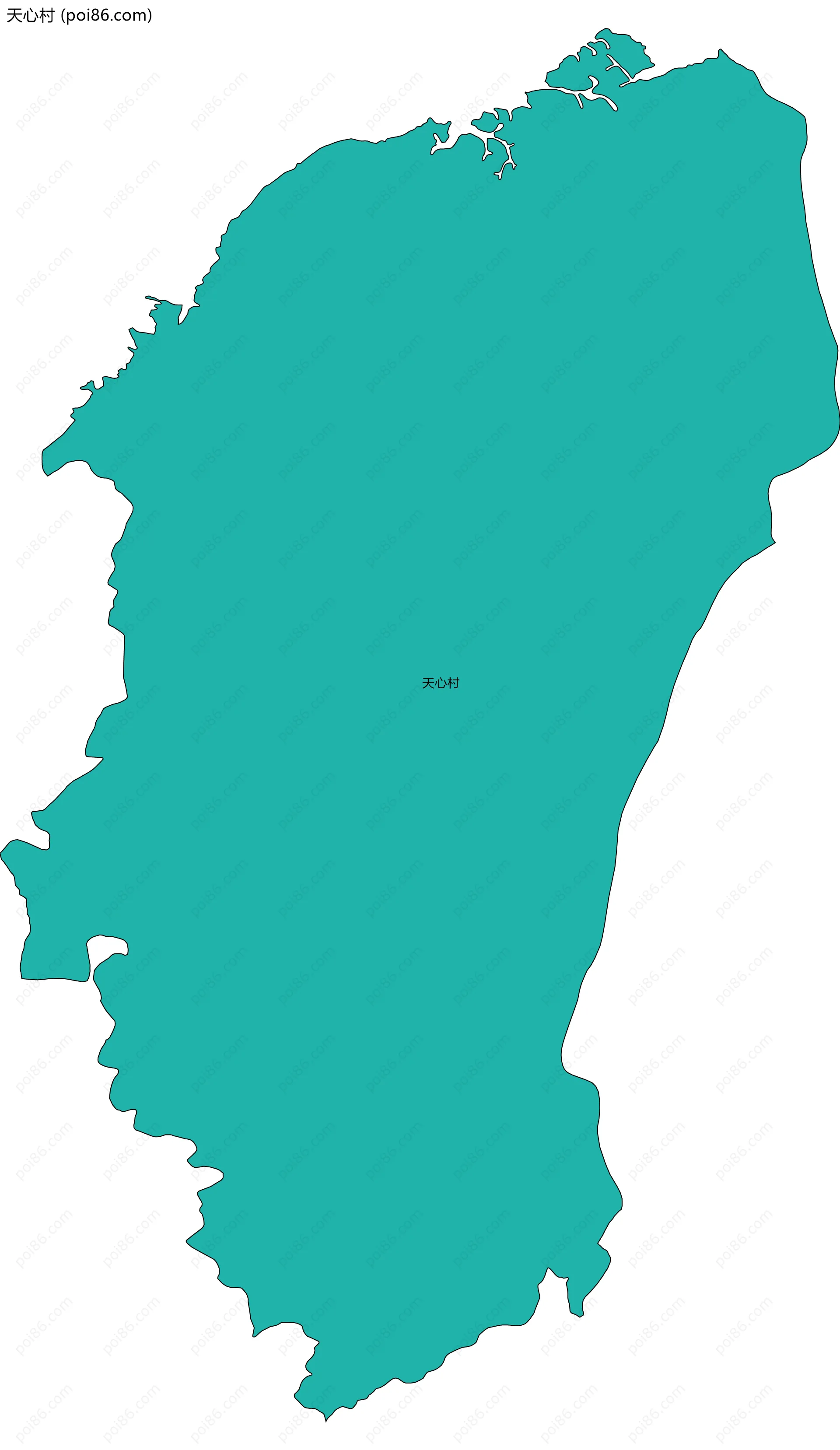 天心村边界地图