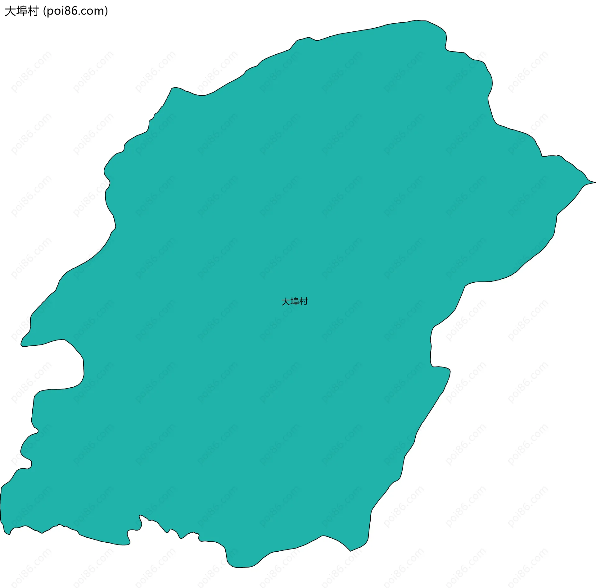 大埠村边界地图