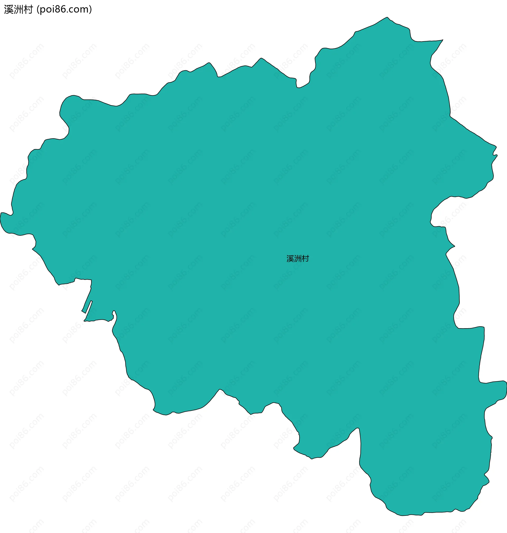 溪洲村边界地图