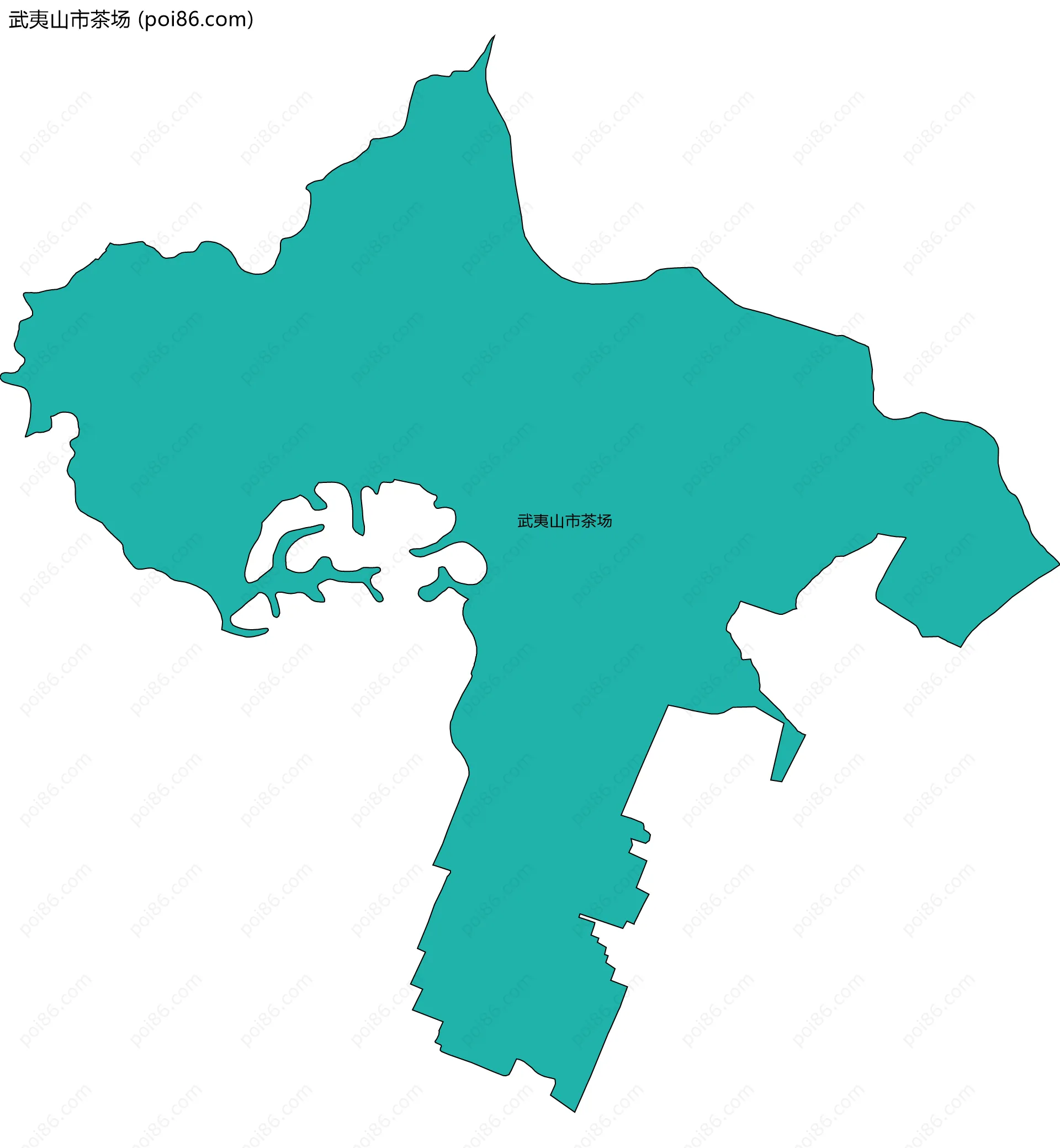 武夷山市茶场边界地图