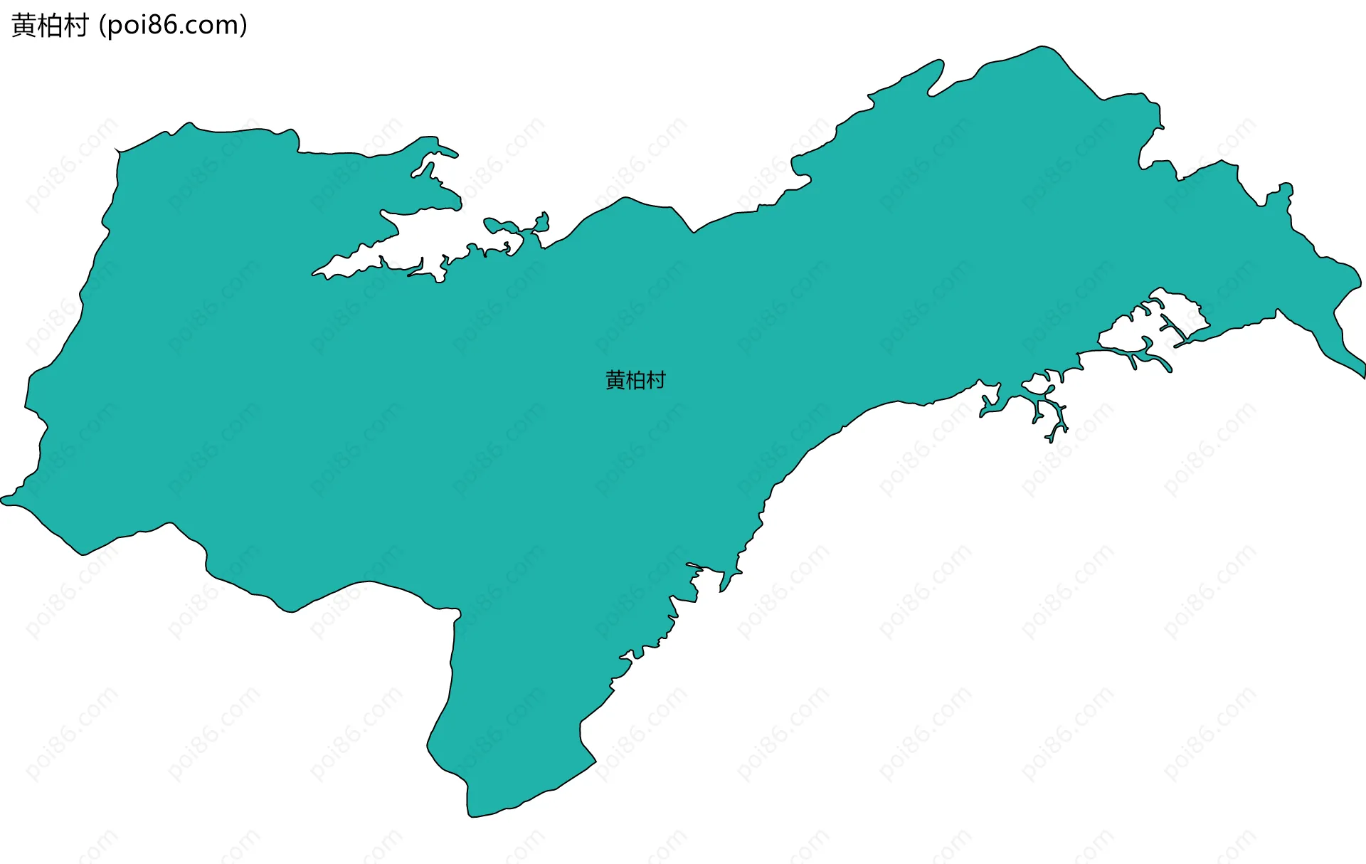 黄柏村边界地图