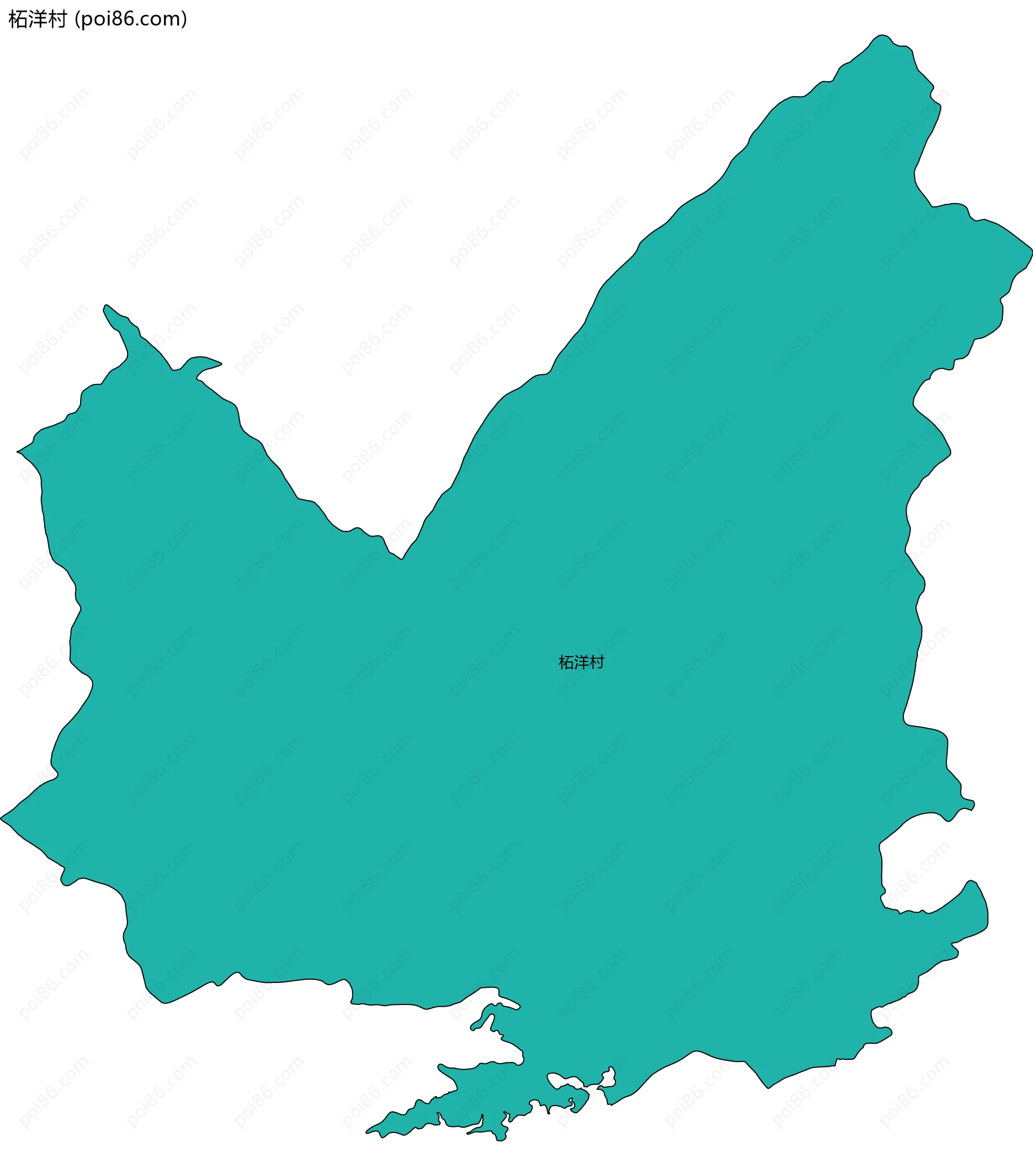 柘洋村边界地图