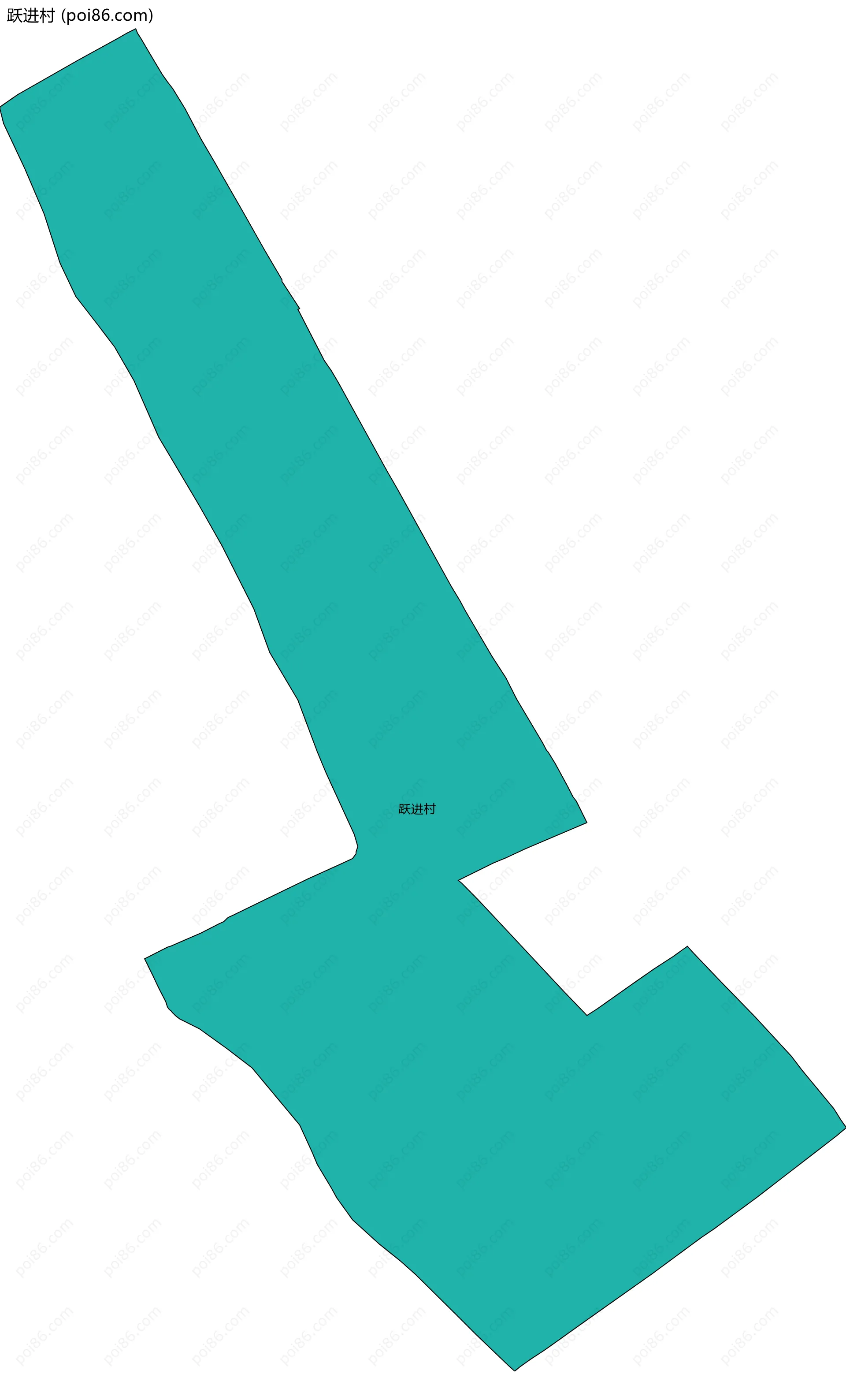 跃进村边界地图