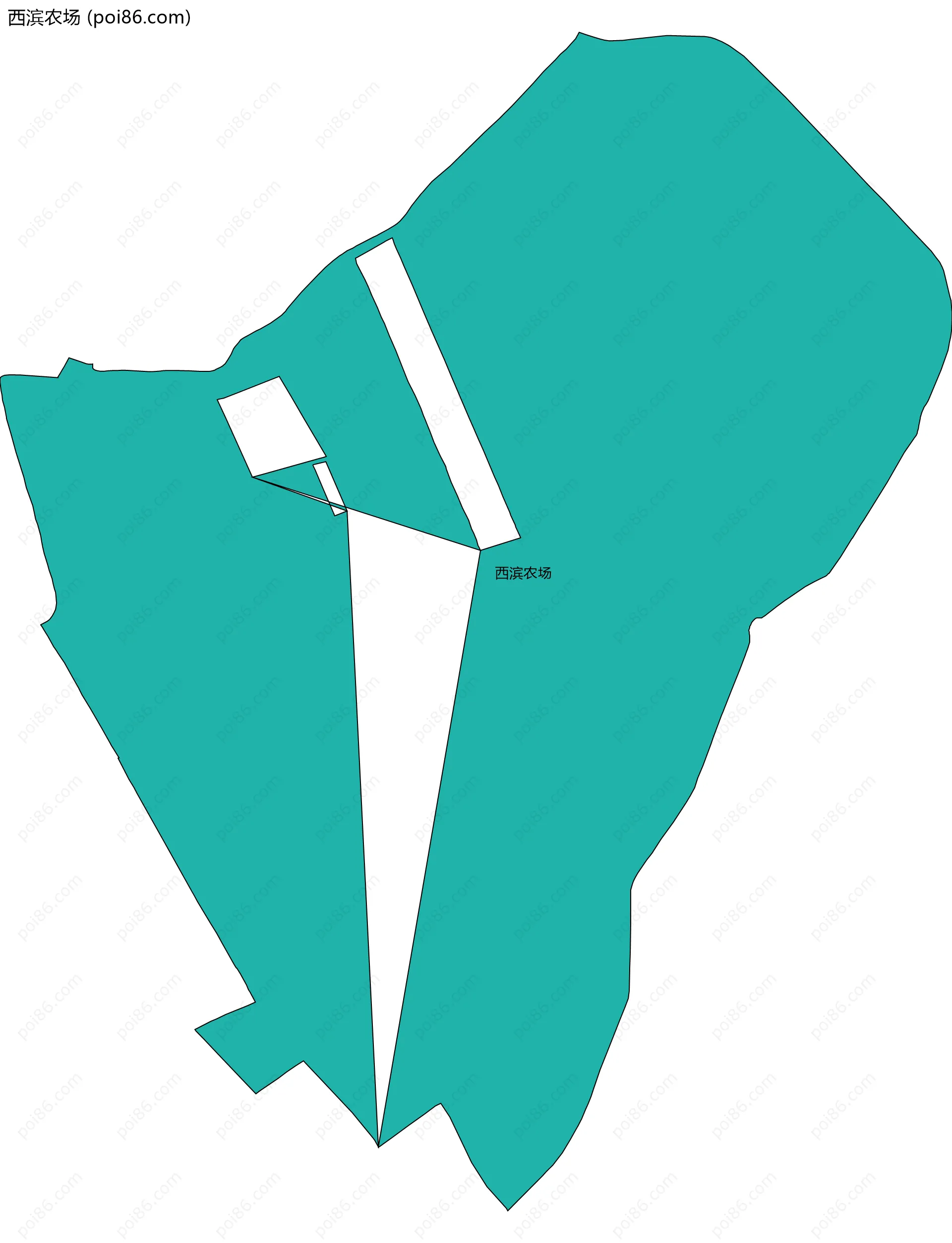 西滨农场边界地图