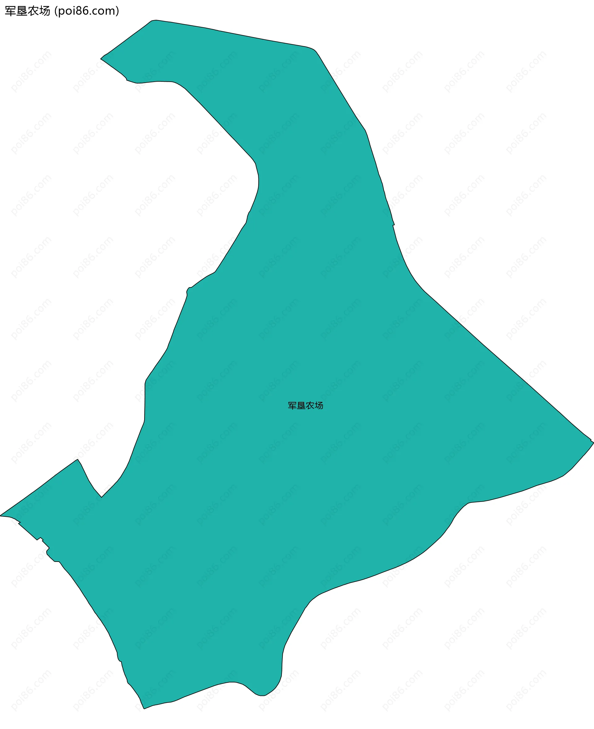 军垦农场边界地图