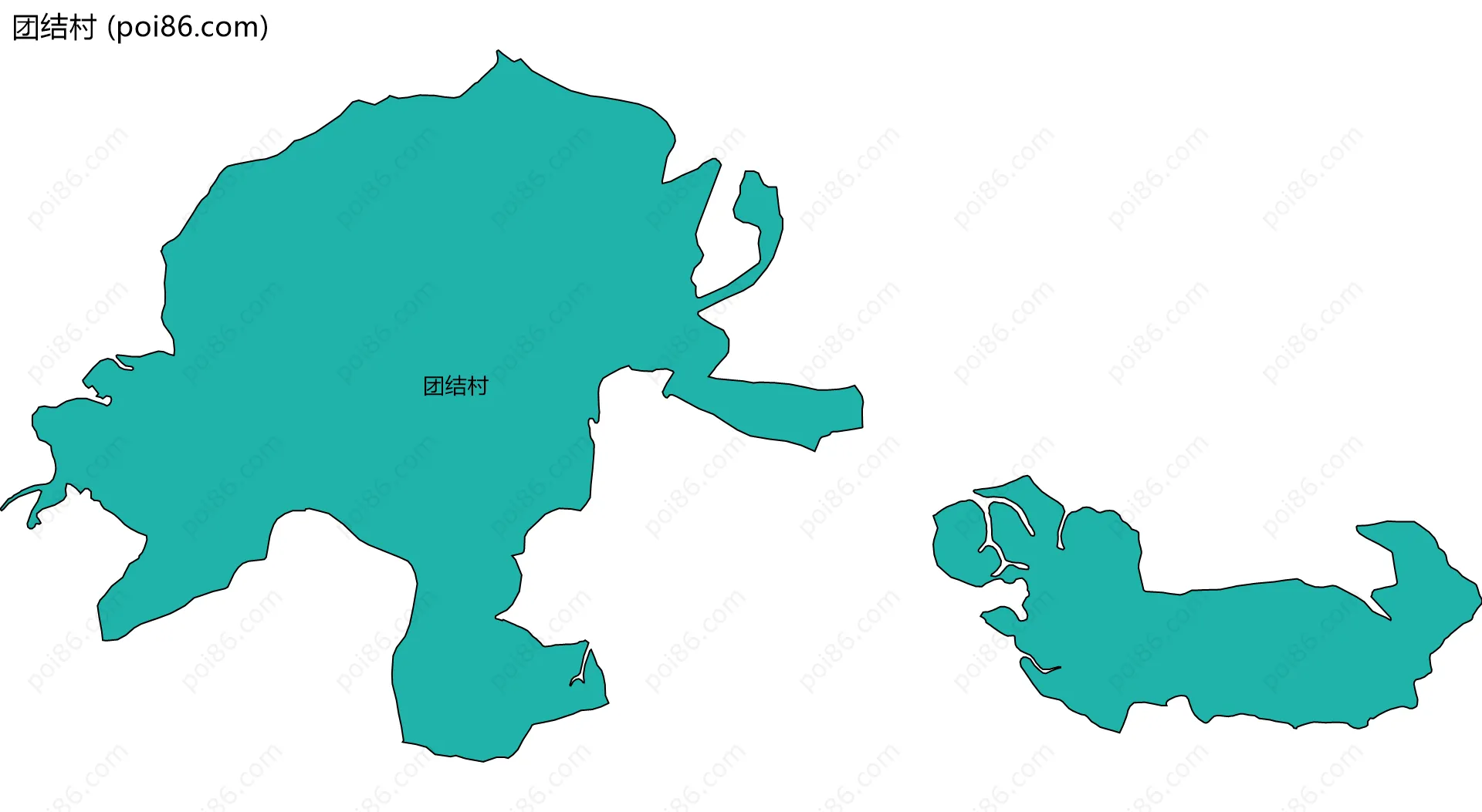 团结村边界地图