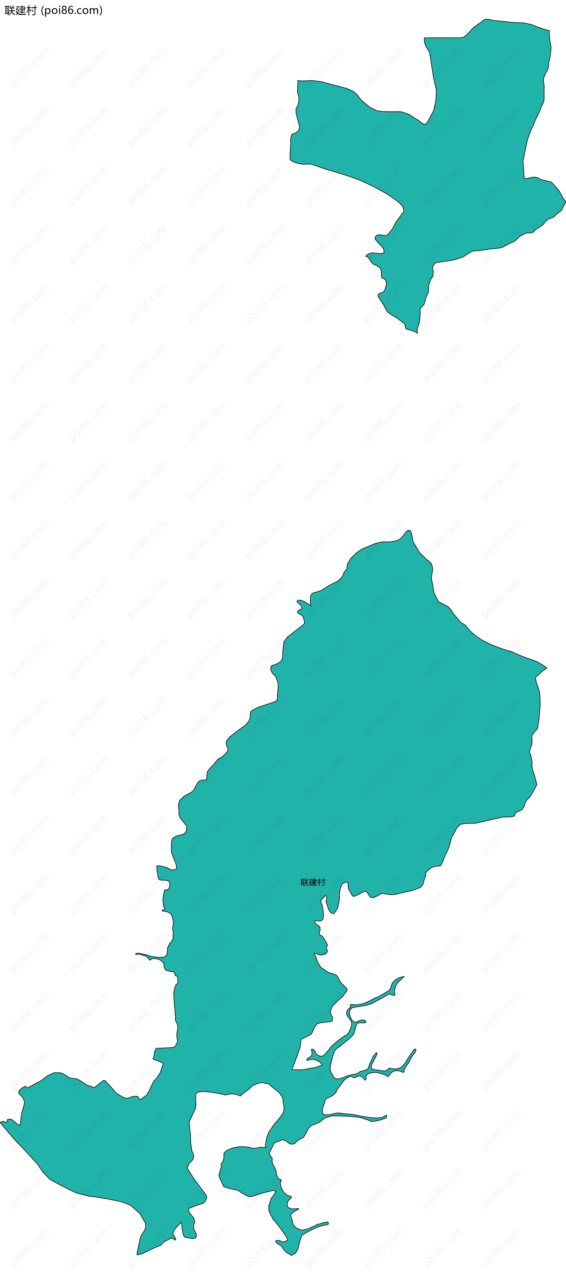联建村边界地图