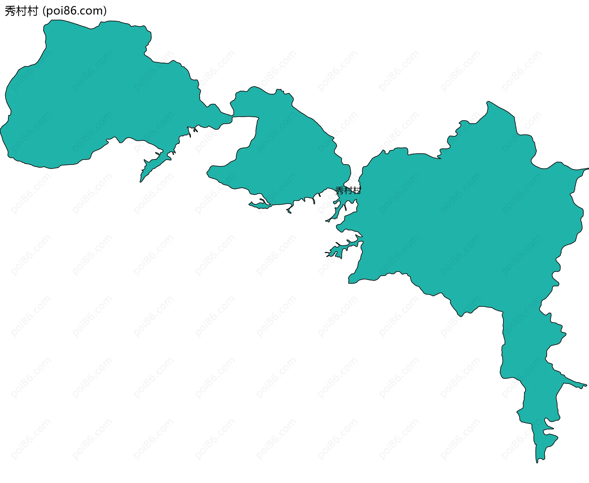 秀村村边界地图