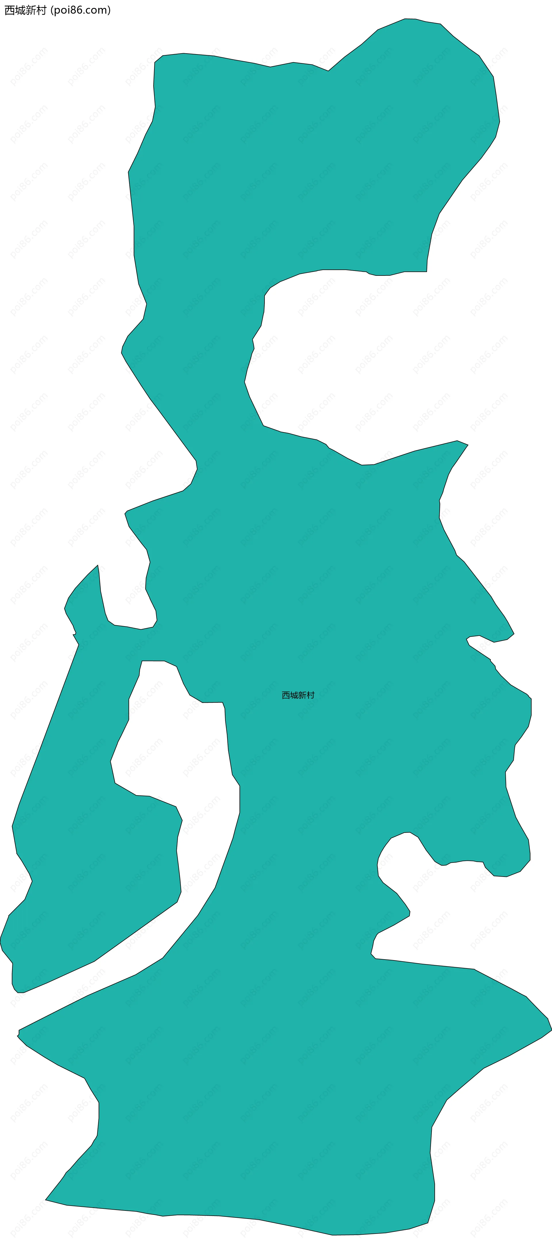 西城新村边界地图