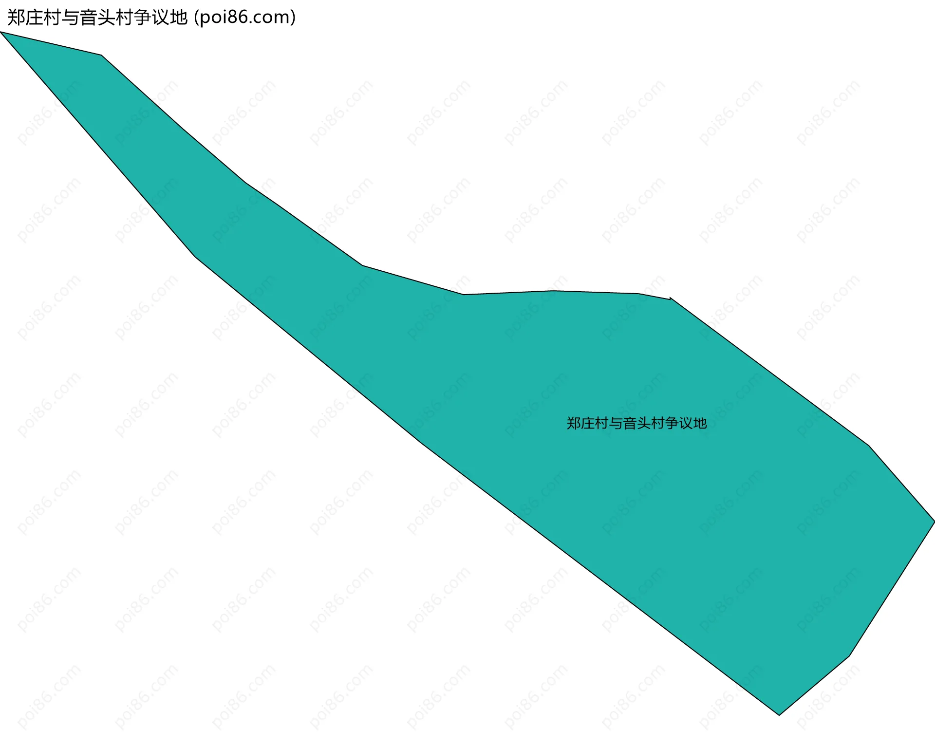 郑庄村与音头村争议地边界地图