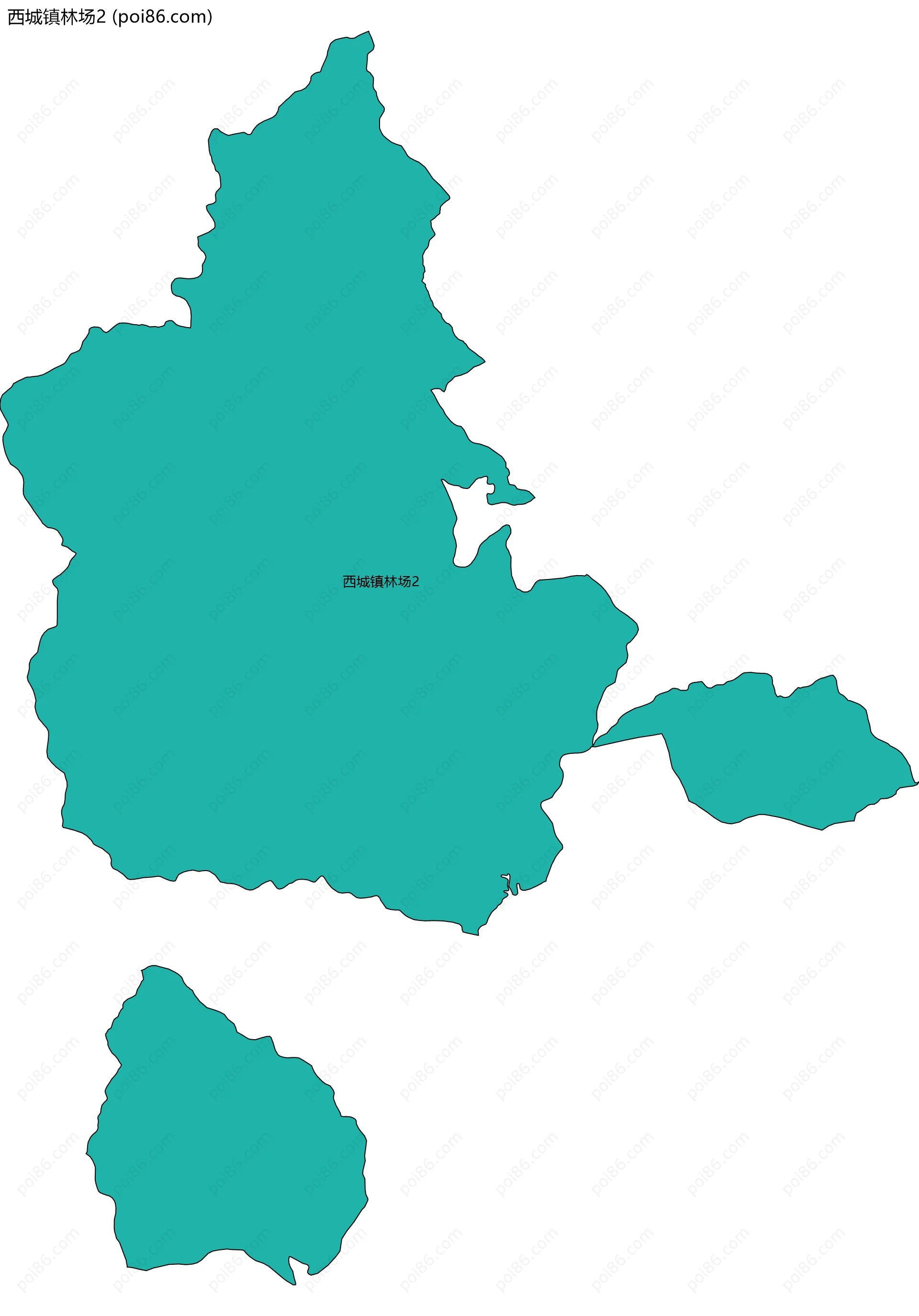 西城镇林场2边界地图