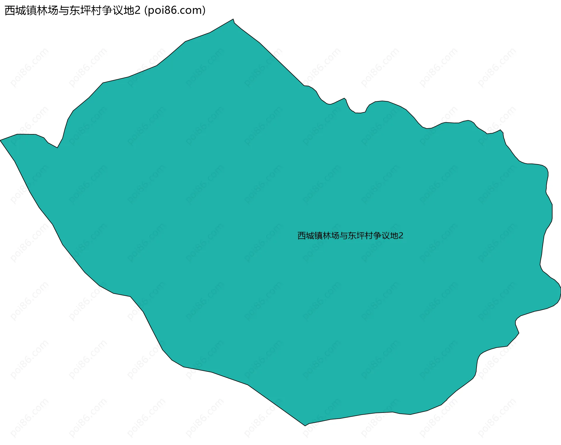 西城镇林场与东坪村争议地2边界地图