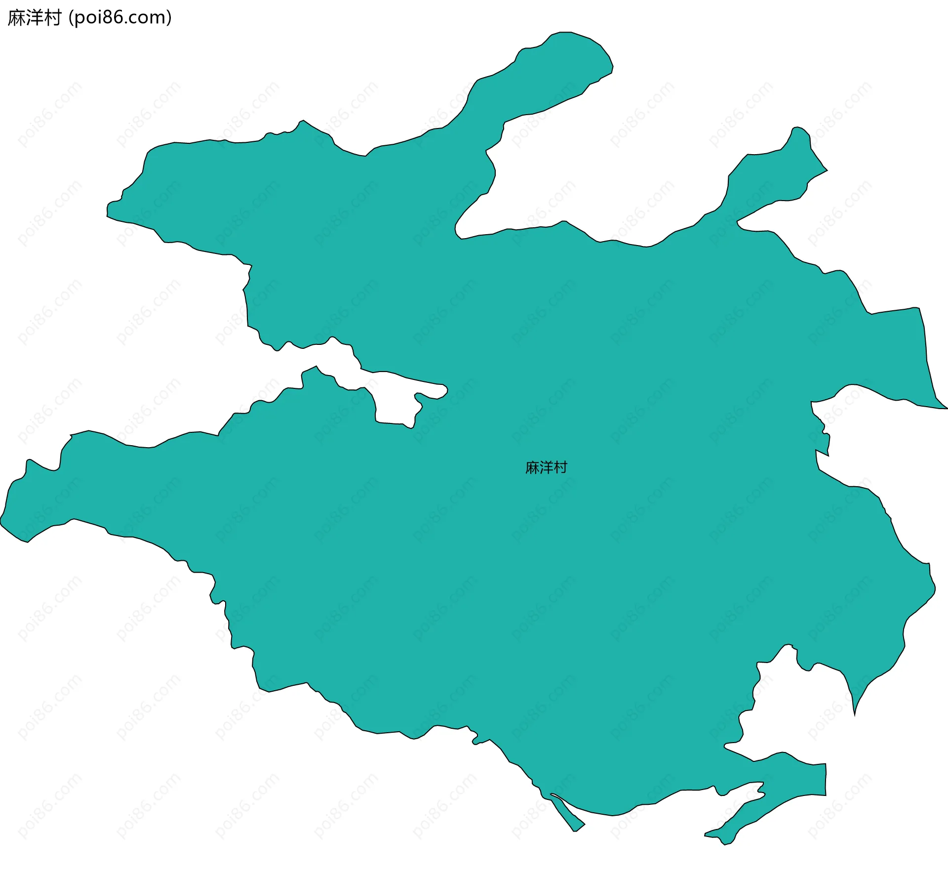 麻洋村边界地图