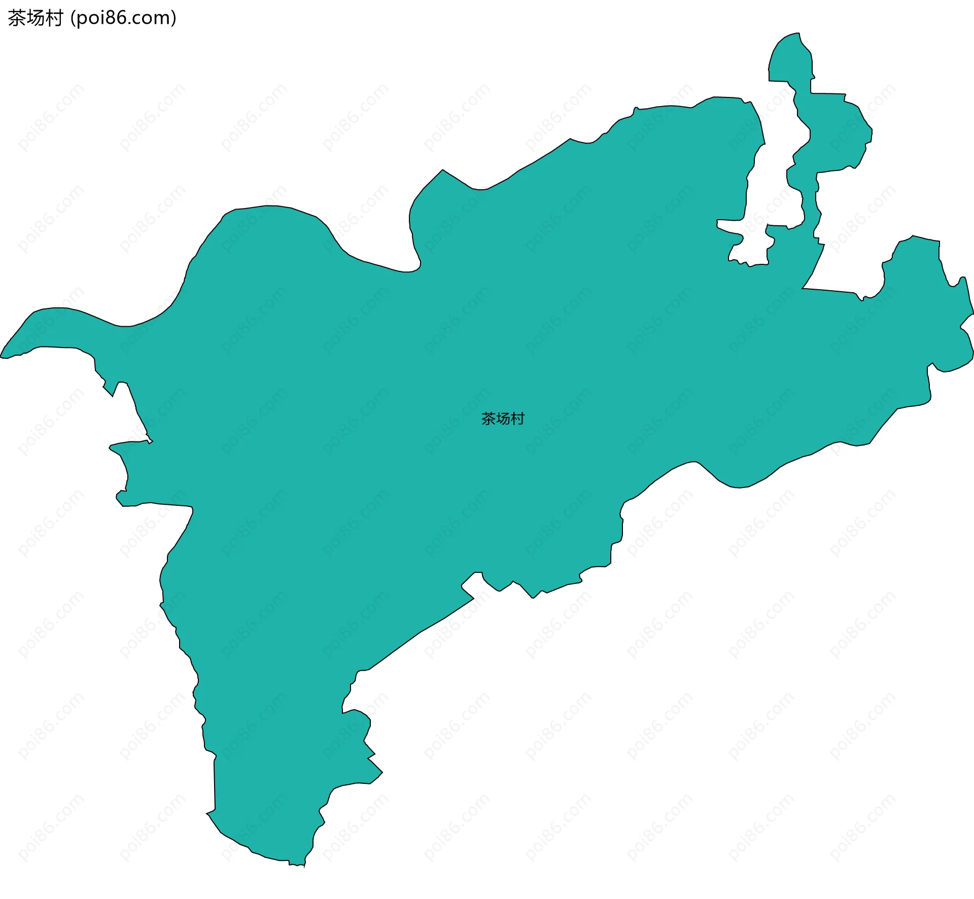 茶场村边界地图