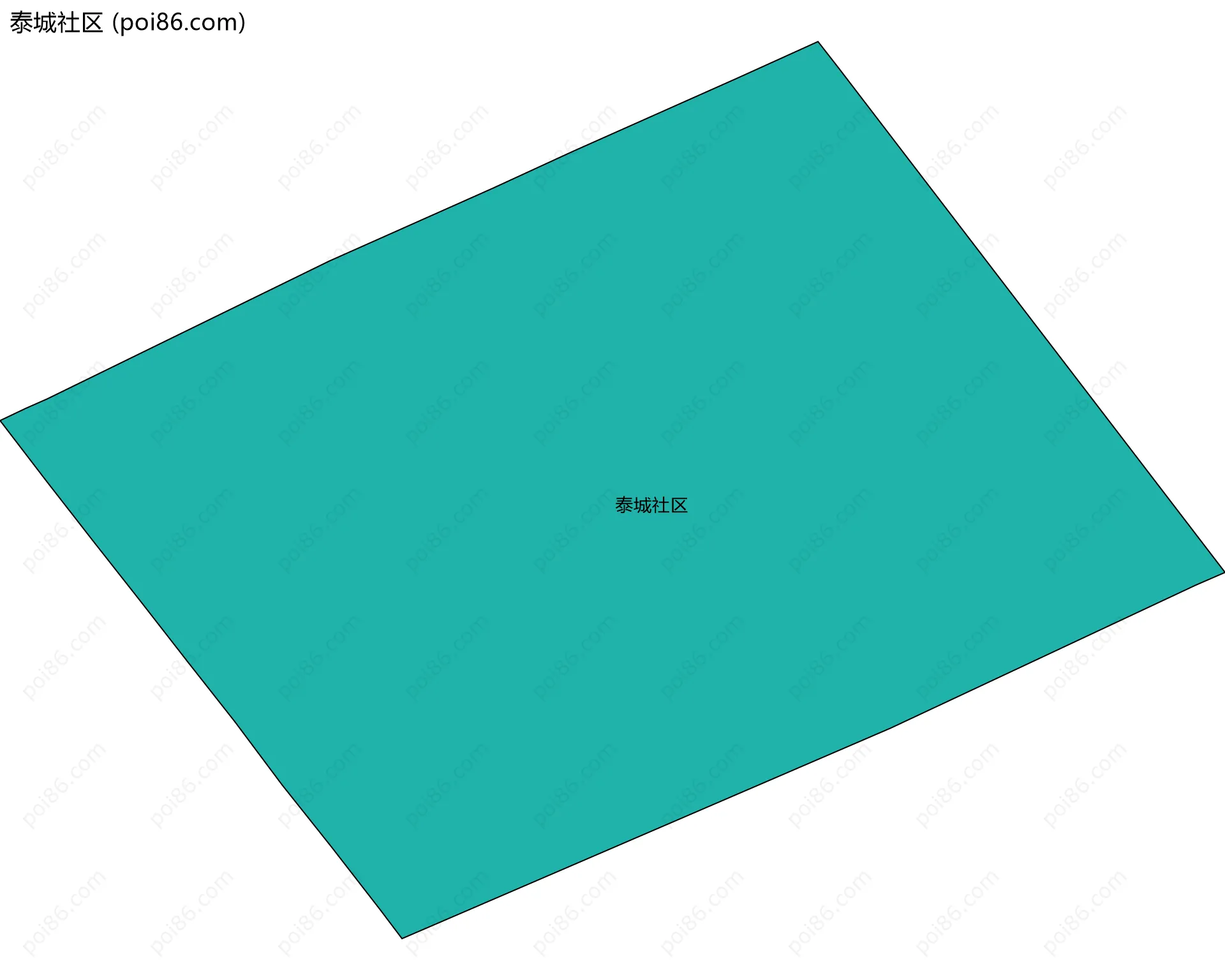 泰城社区边界地图