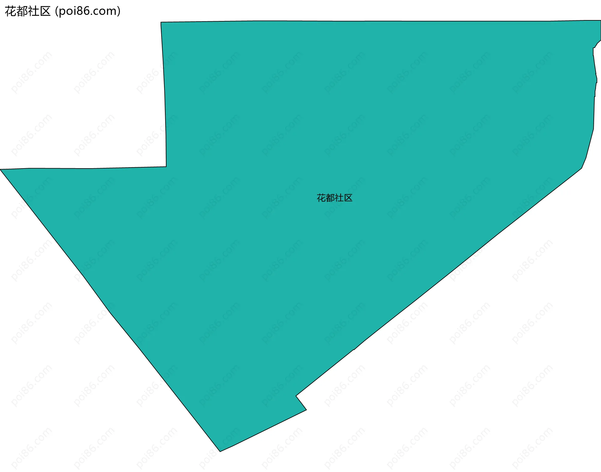 花都社区边界地图