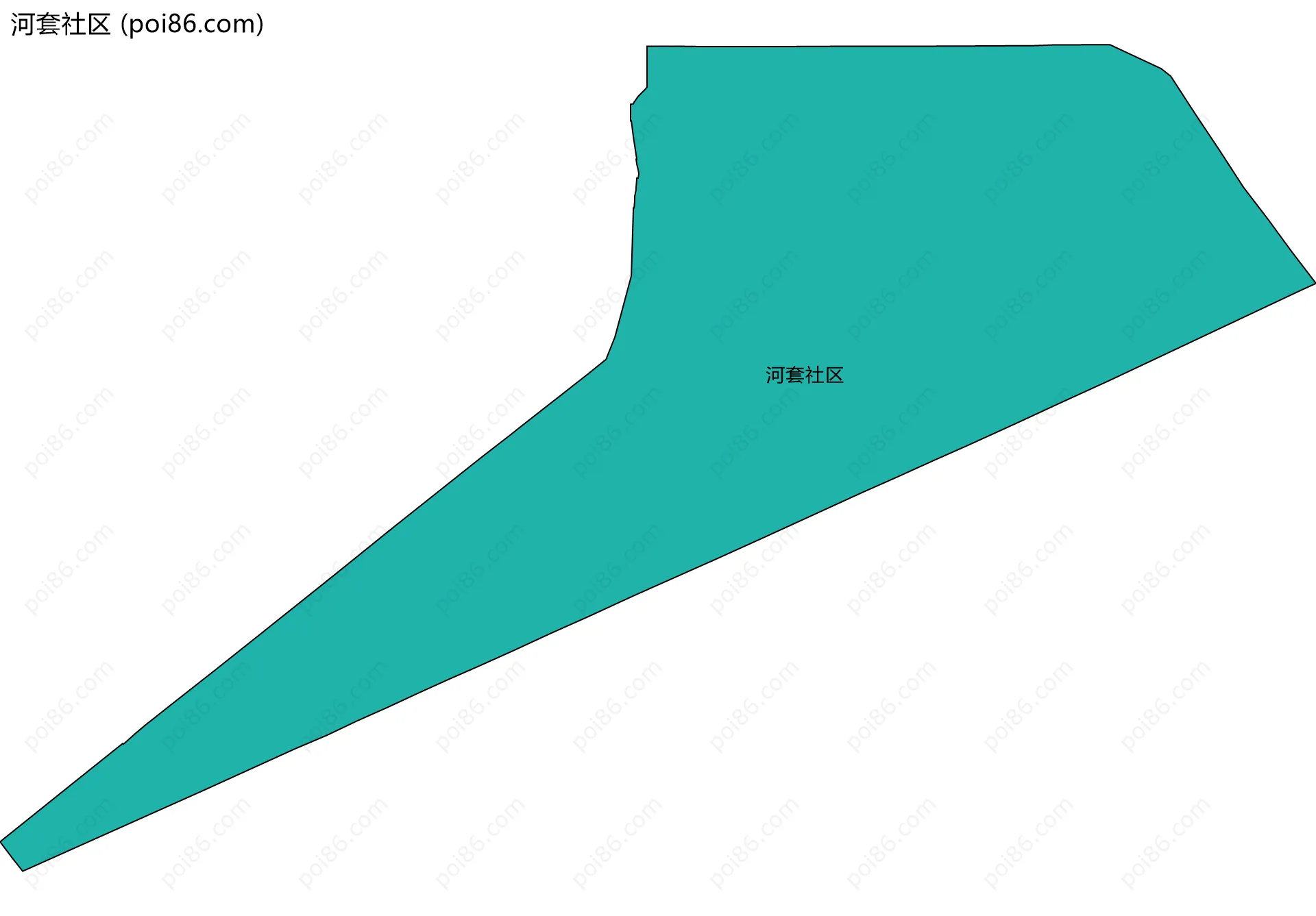 河套社区边界地图