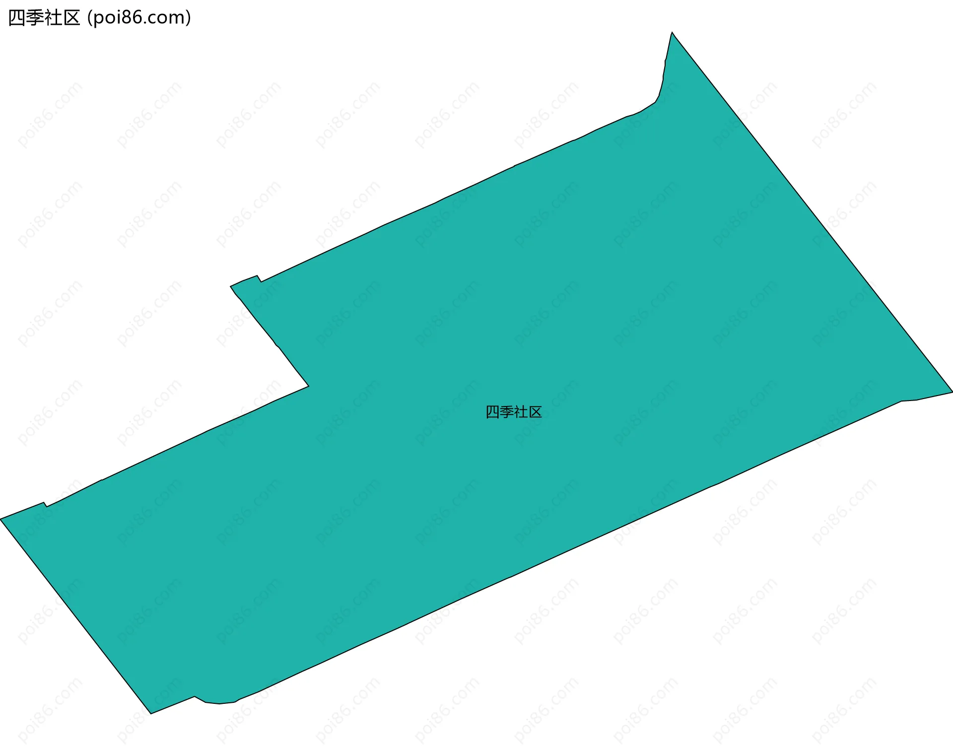 四季社区边界地图