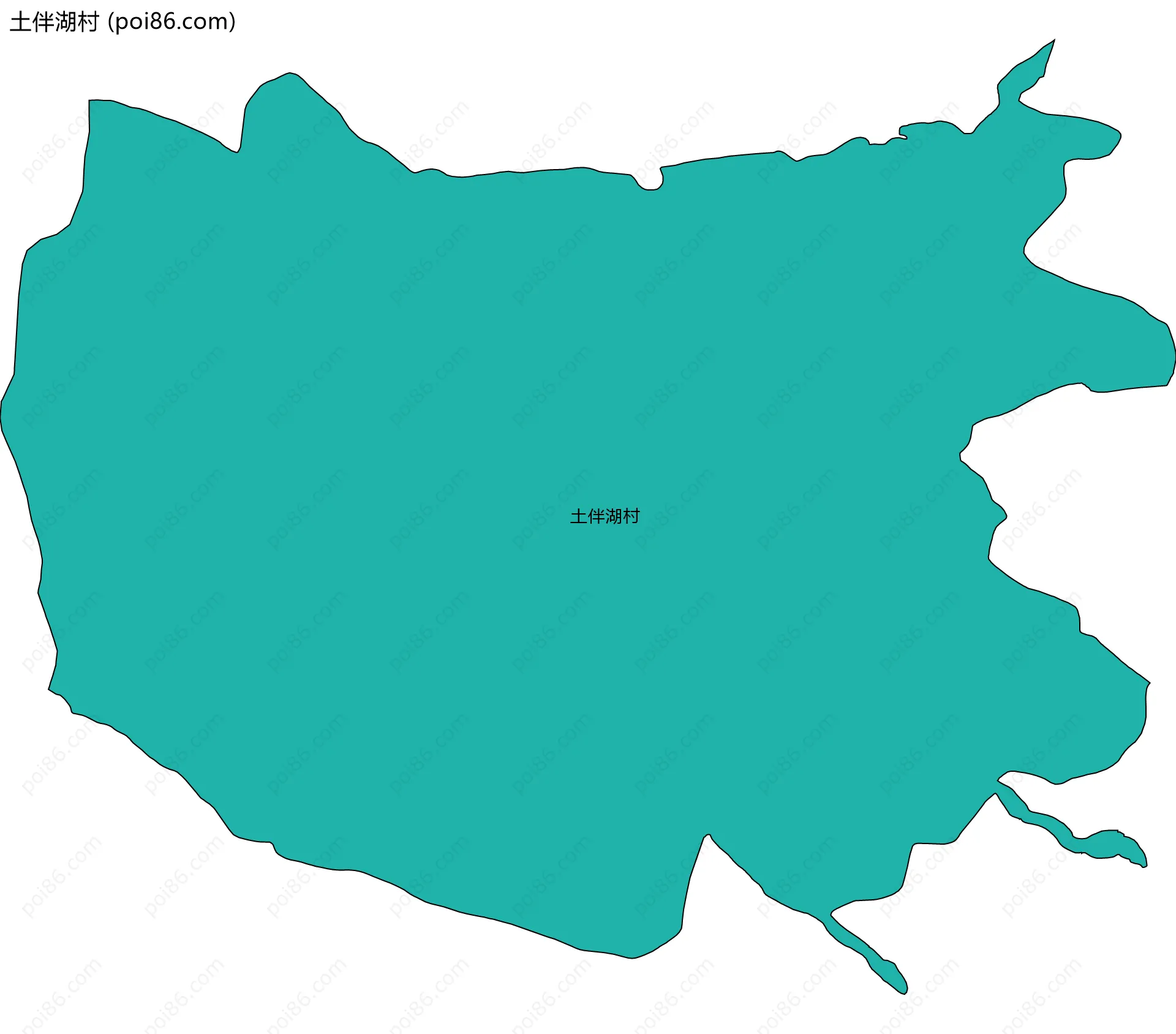 土伴湖村边界地图