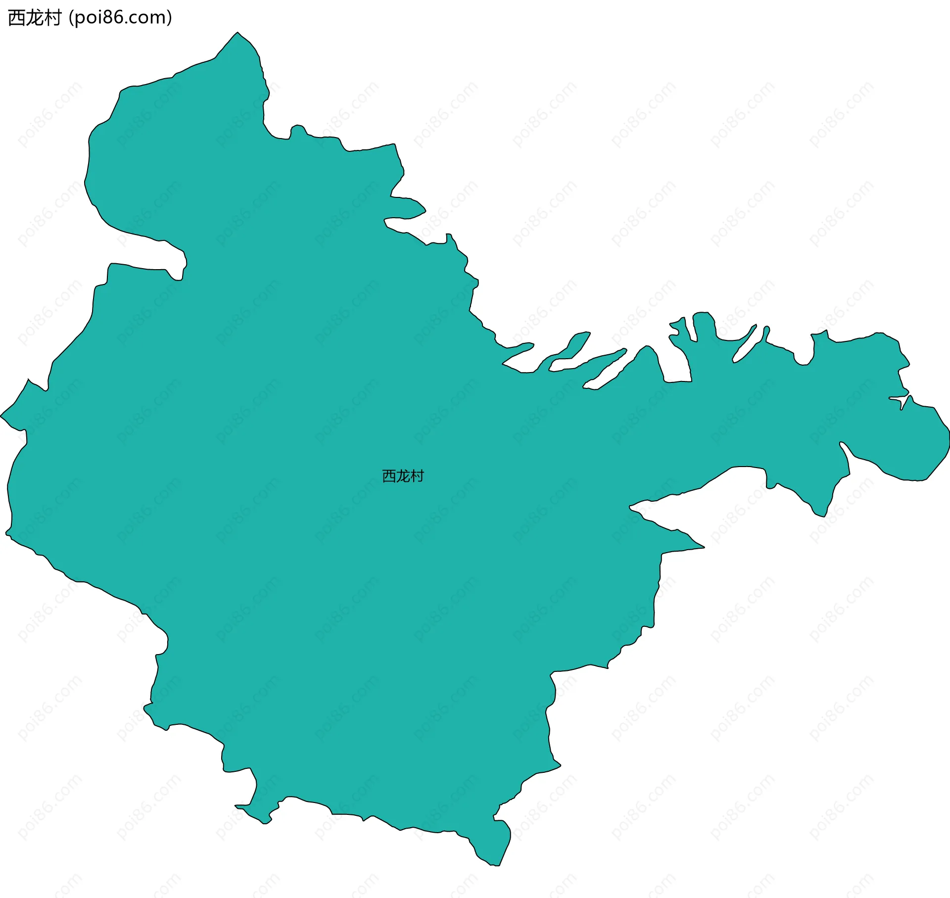 西龙村边界地图