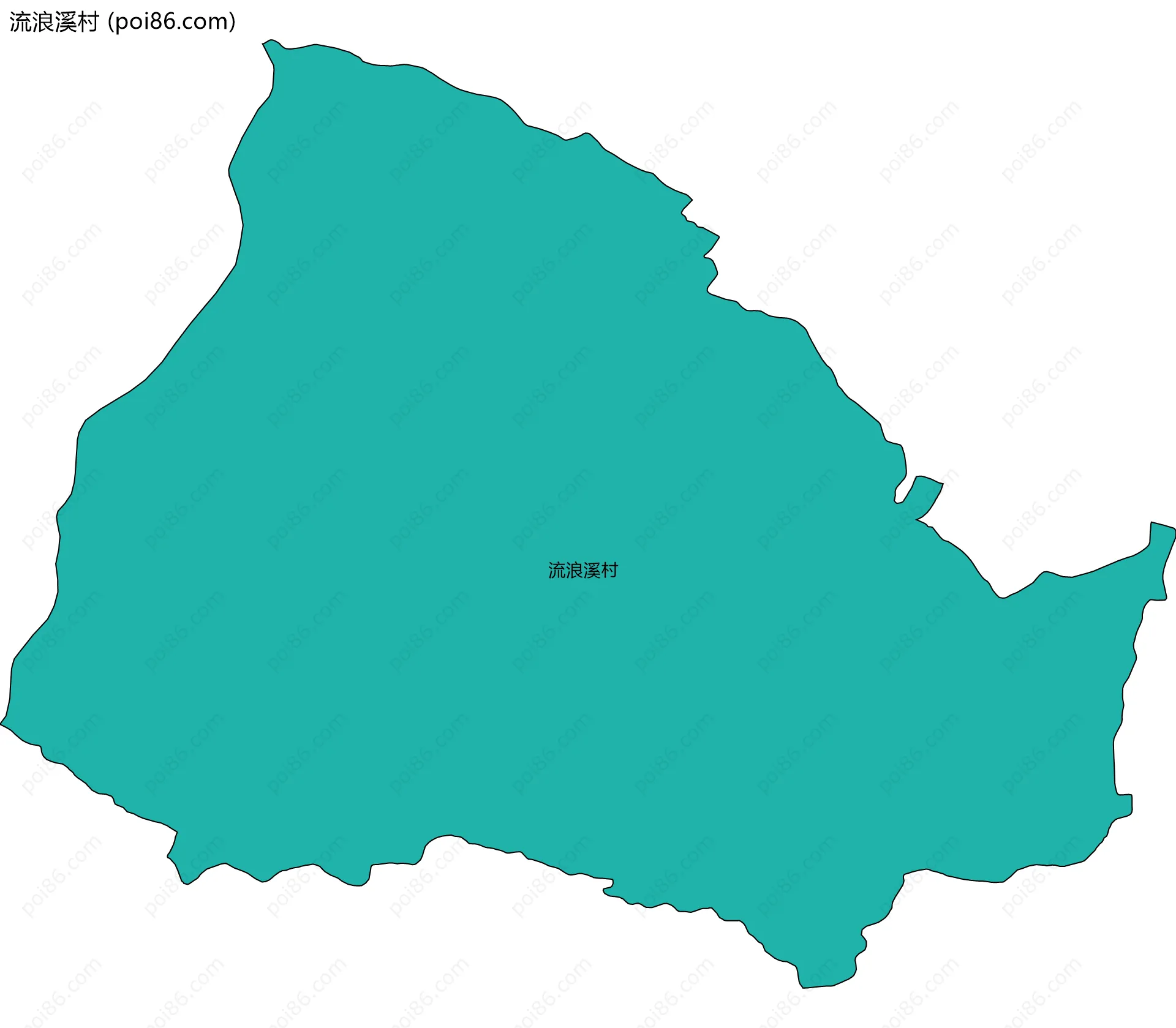 流浪溪村边界地图