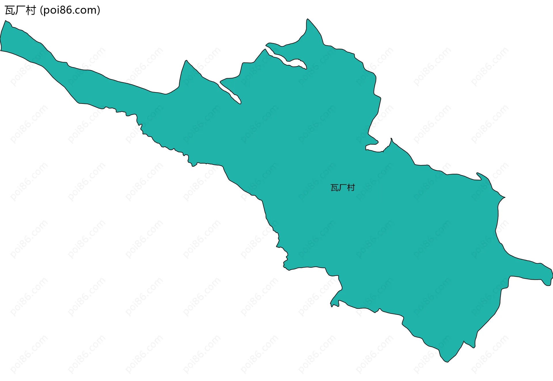 瓦厂村边界地图