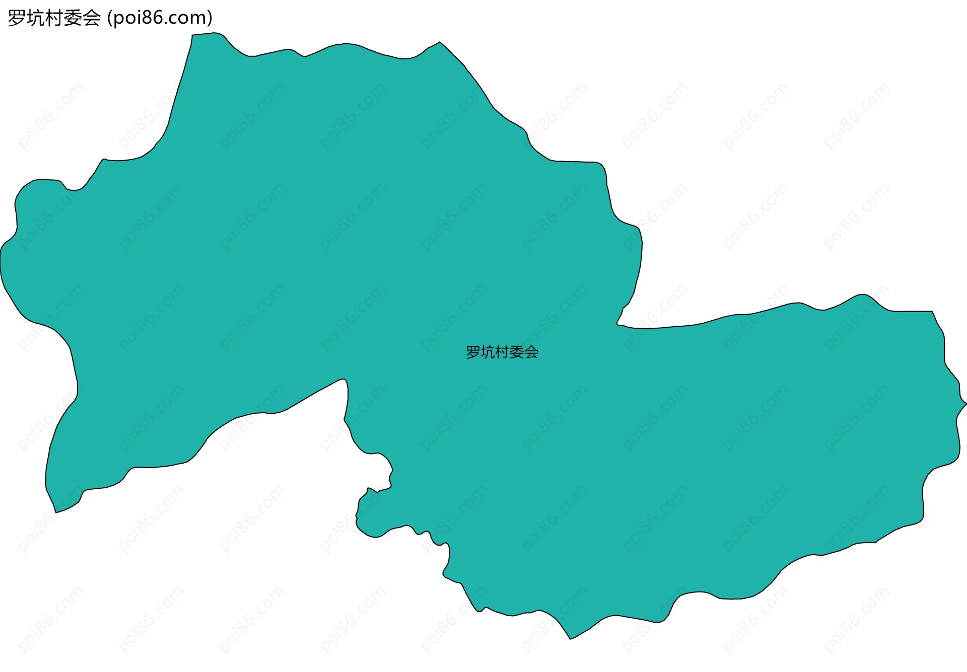 罗坑村委会边界地图