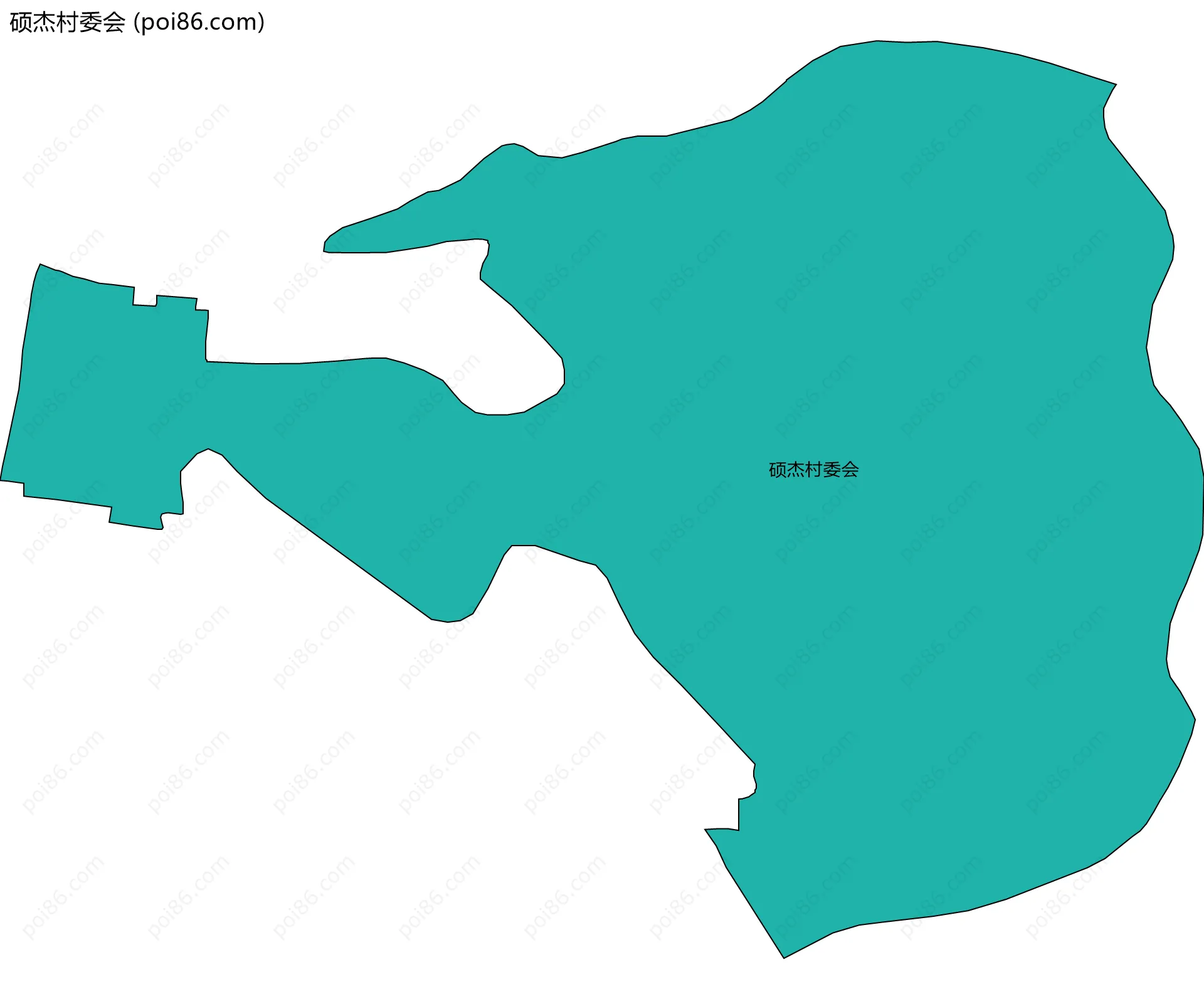 硕杰村委会边界地图