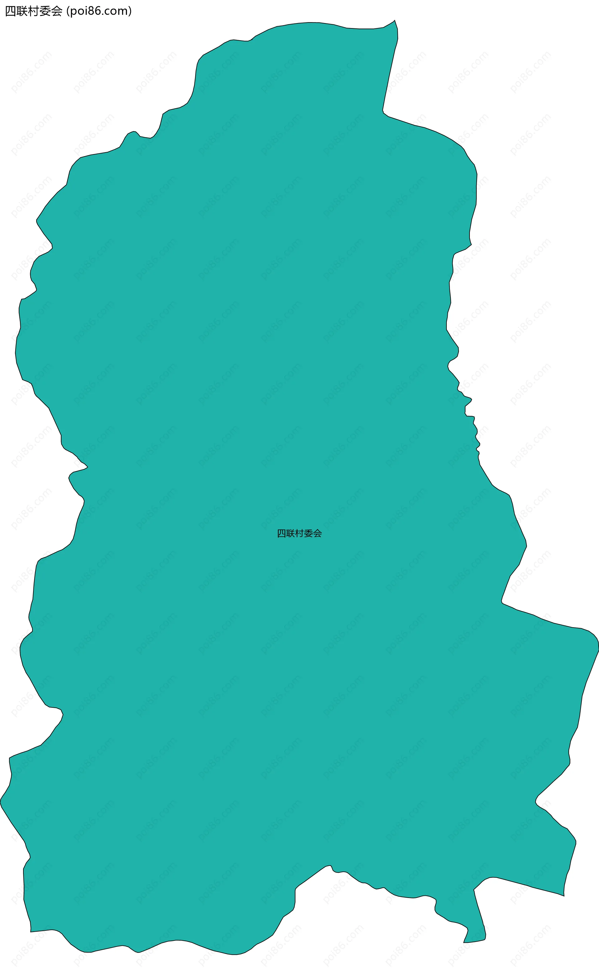 四联村委会边界地图